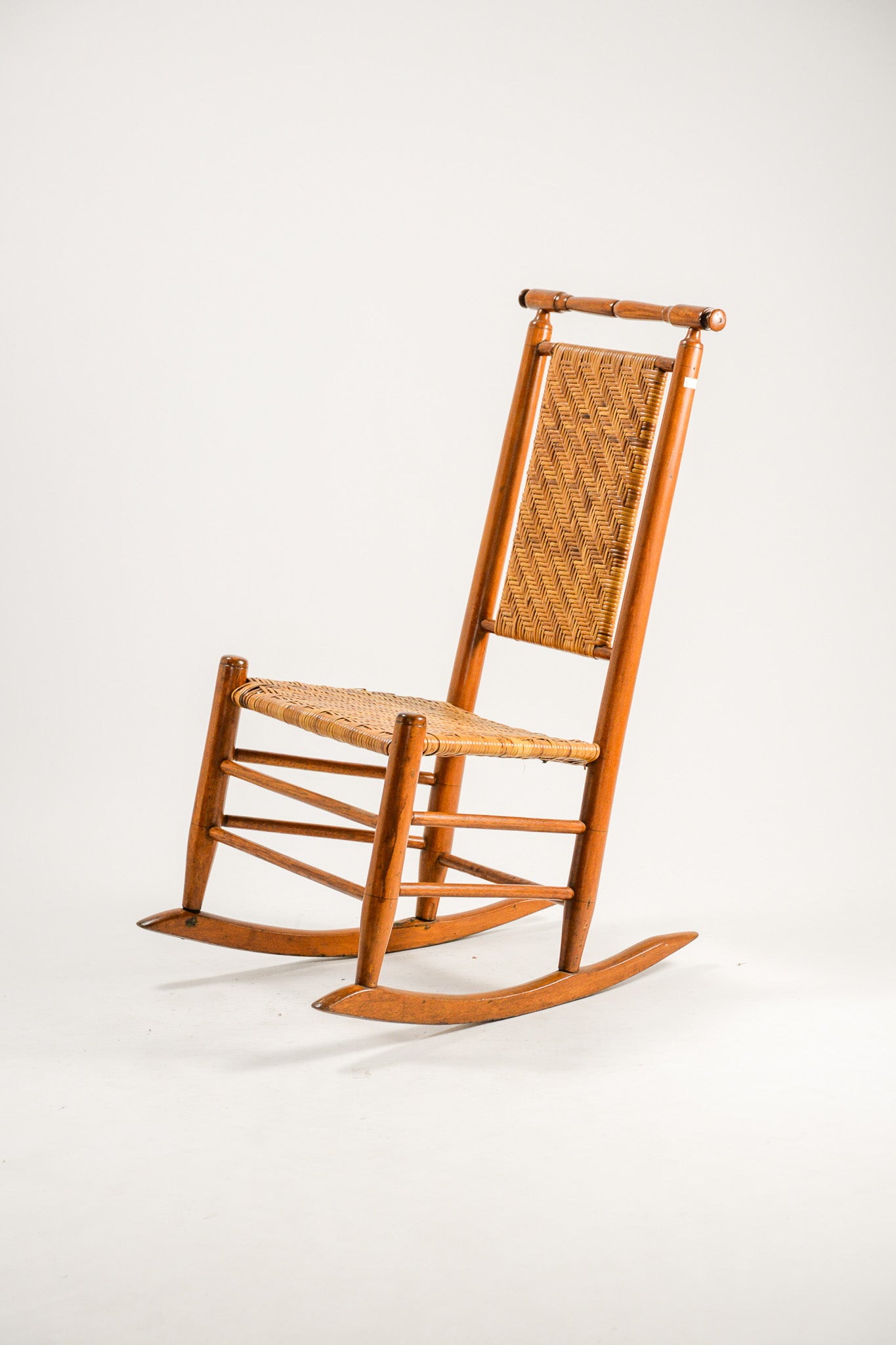ビンテージ 曲木 ロッキング チェア ラタン ウッド レトロ アンティーク ロッキングチェア ビンテージ Rattan Rocking Chair ラタン ロッキング