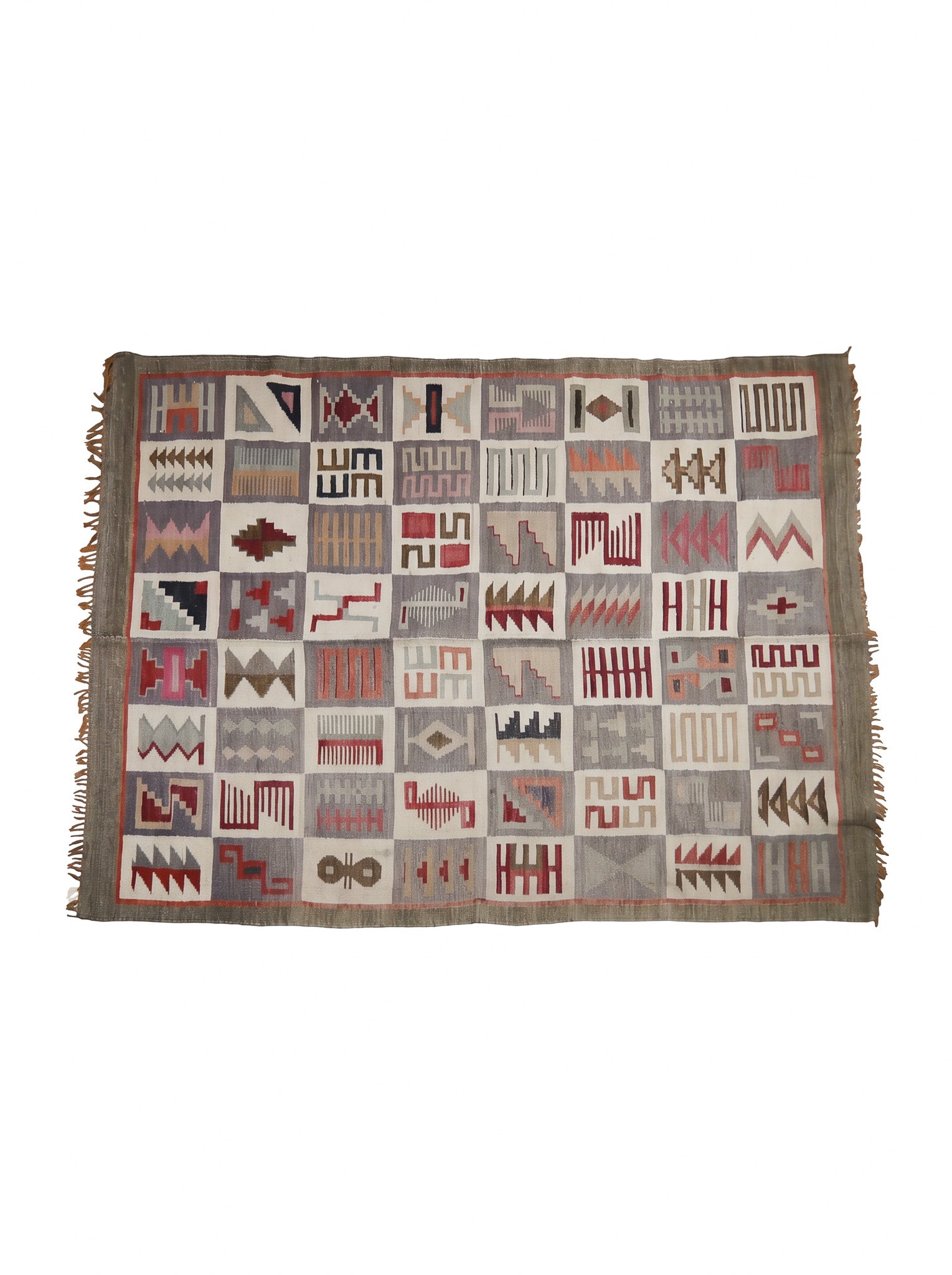Geometric Pattern Kilim Rug / 幾何学柄 平織り キリムラグ – STORE