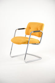 Yellow Fabric Armchair / イエローファブリックアームチェア