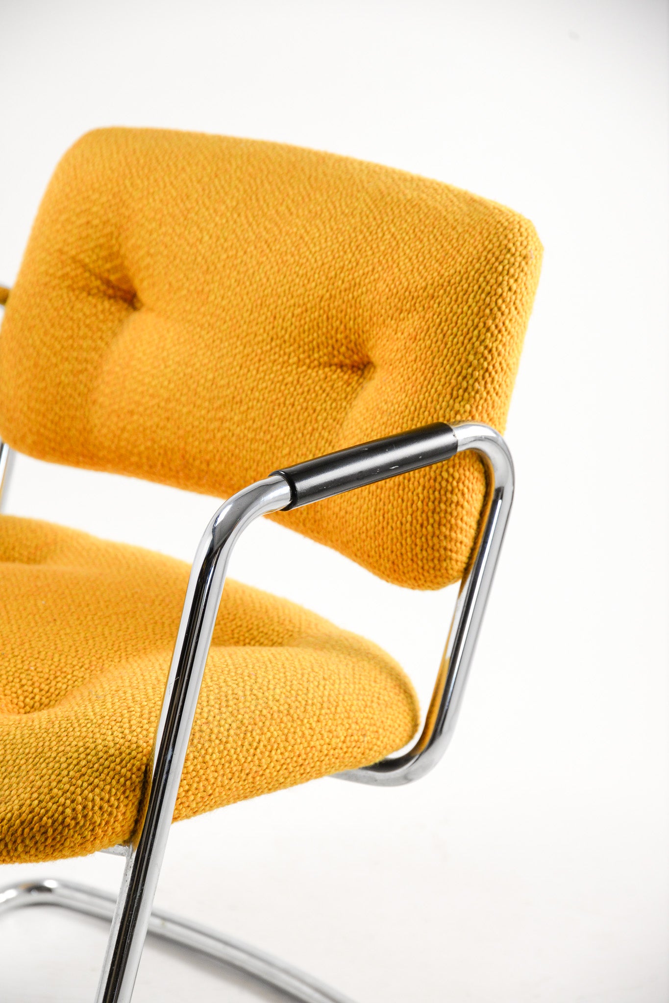 Yellow Fabric Armchair / イエローファブリックアームチェア