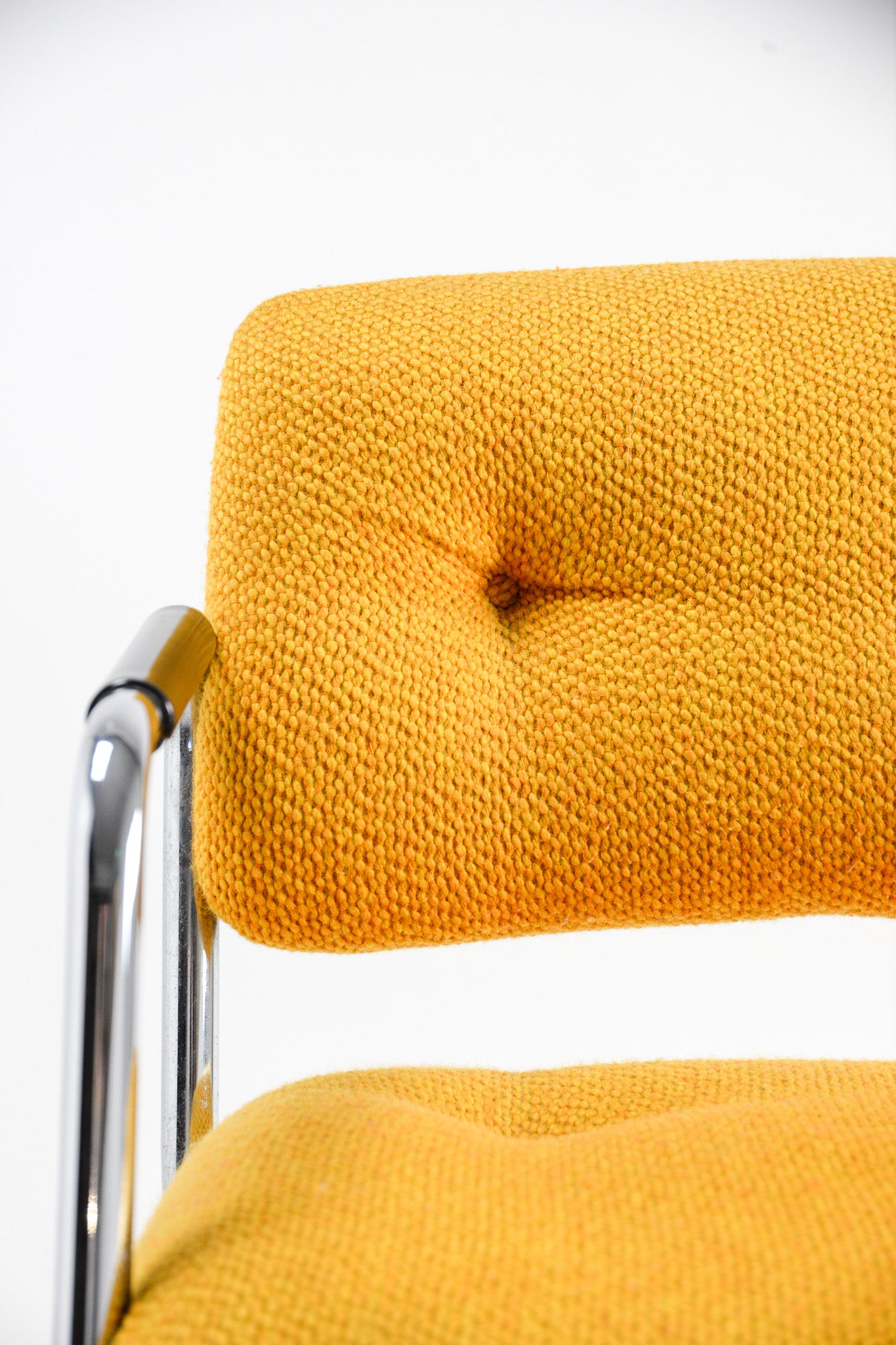 Yellow Fabric Armchair / イエローファブリックアームチェア