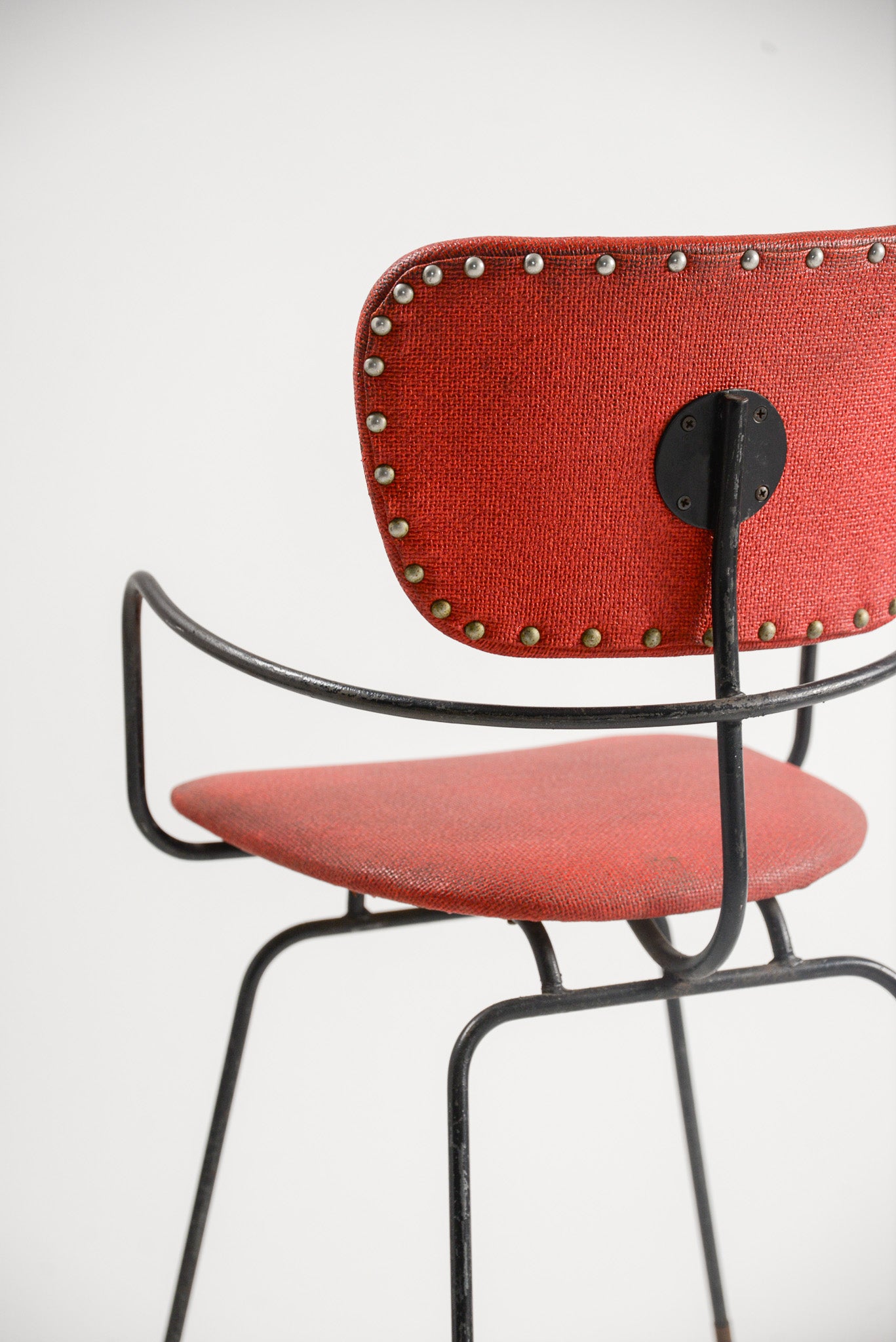Red Fabric Arm Chair / ファブリック アームチェア