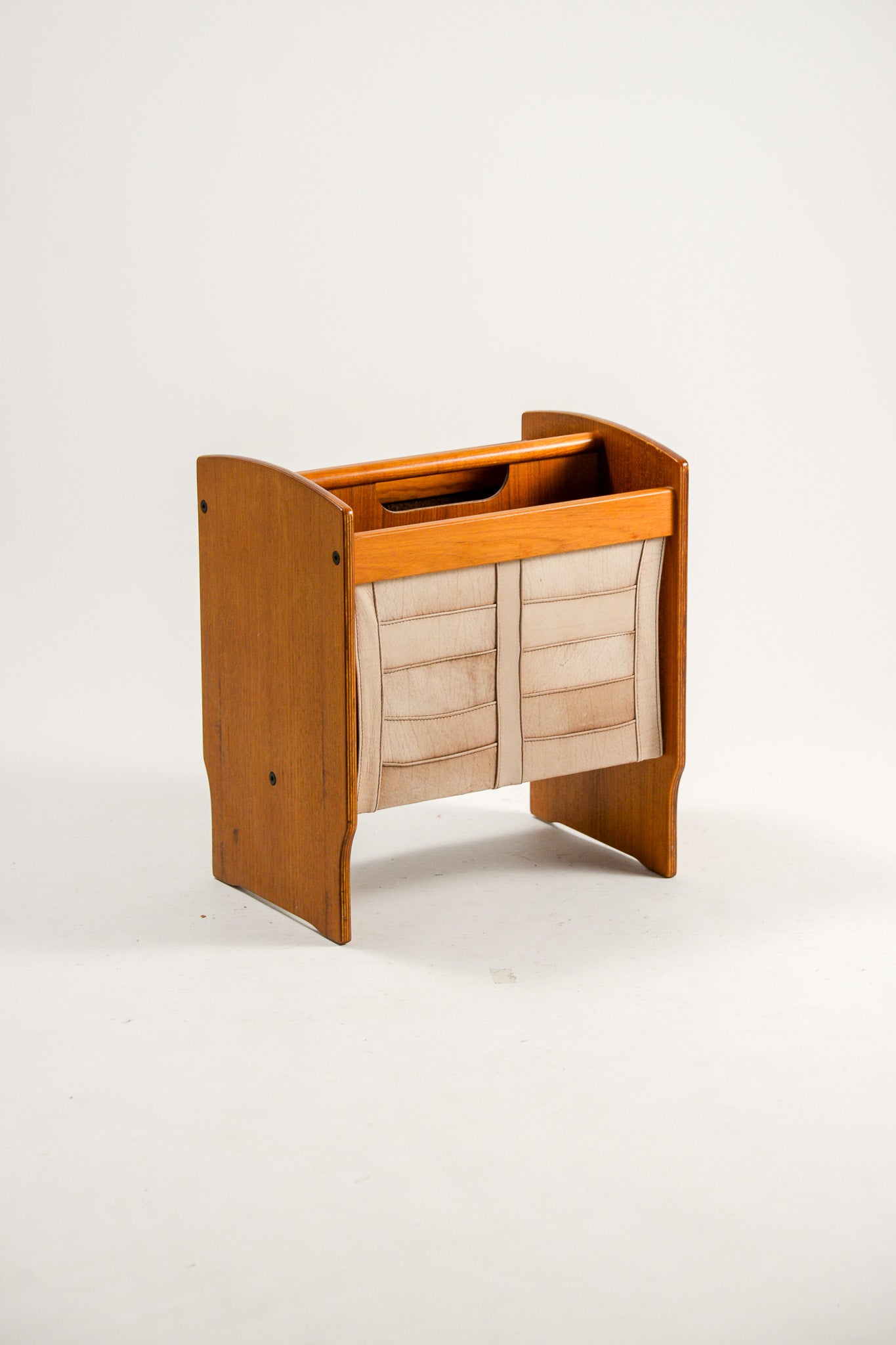 Leather & Wood Magazine Rack / レザー & ウッド マガジンラック