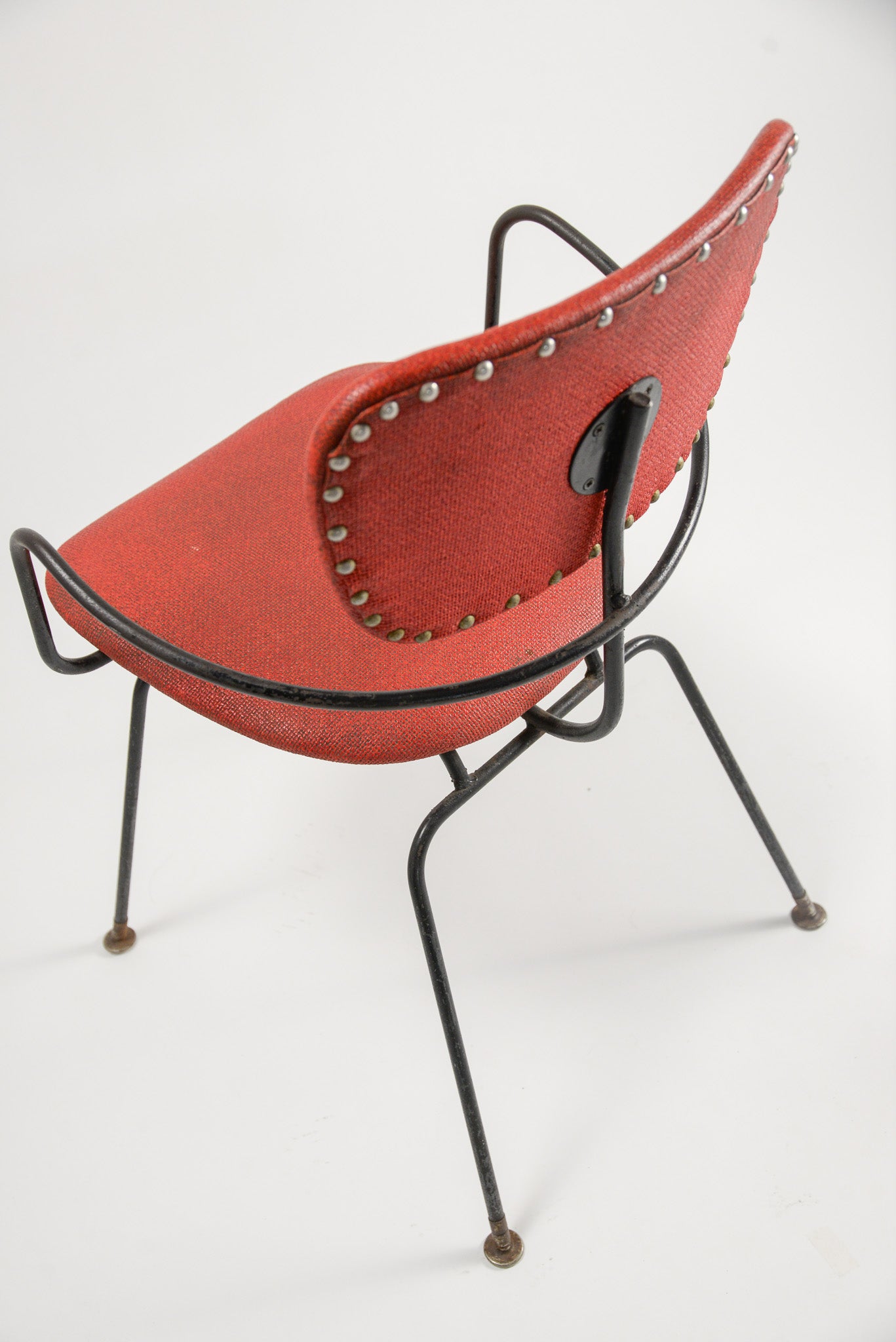 Red Fabric Arm Chair / ファブリック アームチェア
