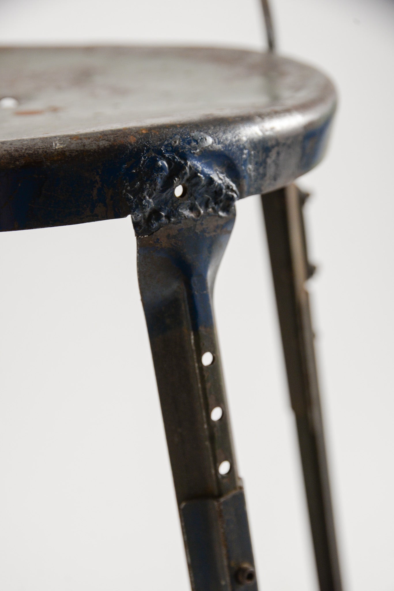 Vintage Industrial Stool with Adjustable Backrest / ヴィンテージ インダストリアル スツール（バックレスト付）