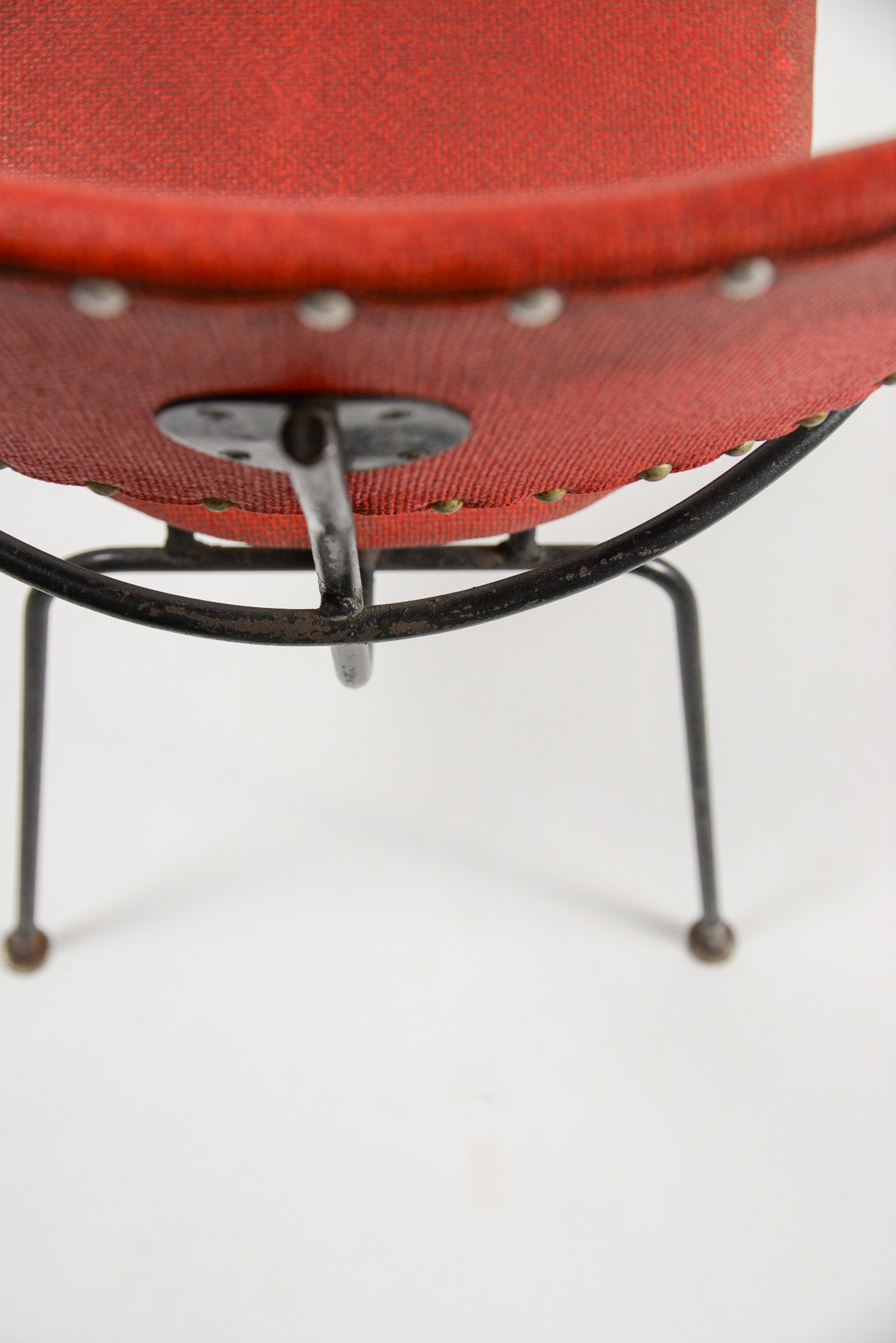 Red Fabric Arm Chair / ファブリック アームチェア