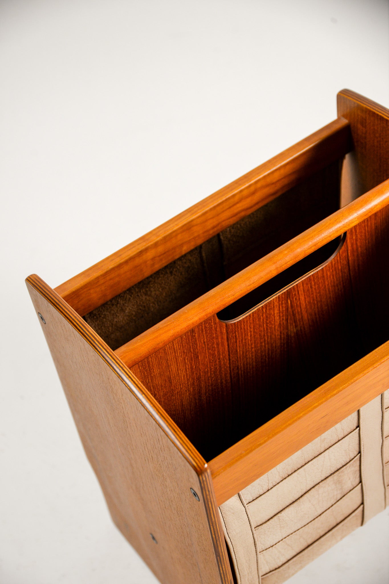 Leather & Wood Magazine Rack / レザー & ウッド マガジンラック