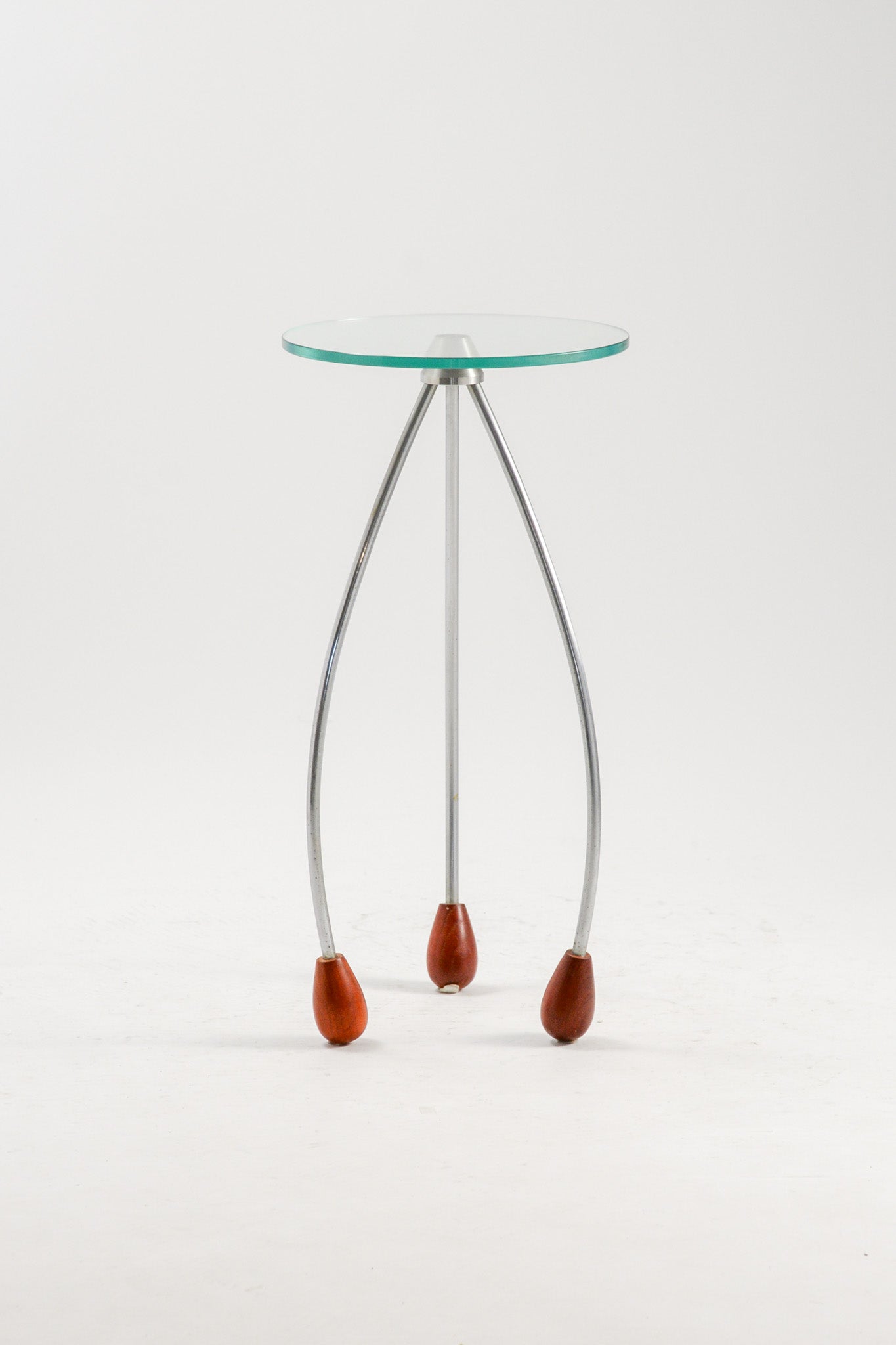 Glass Top 3-Legged Side Table / ガラス天板3本脚サイドテーブル