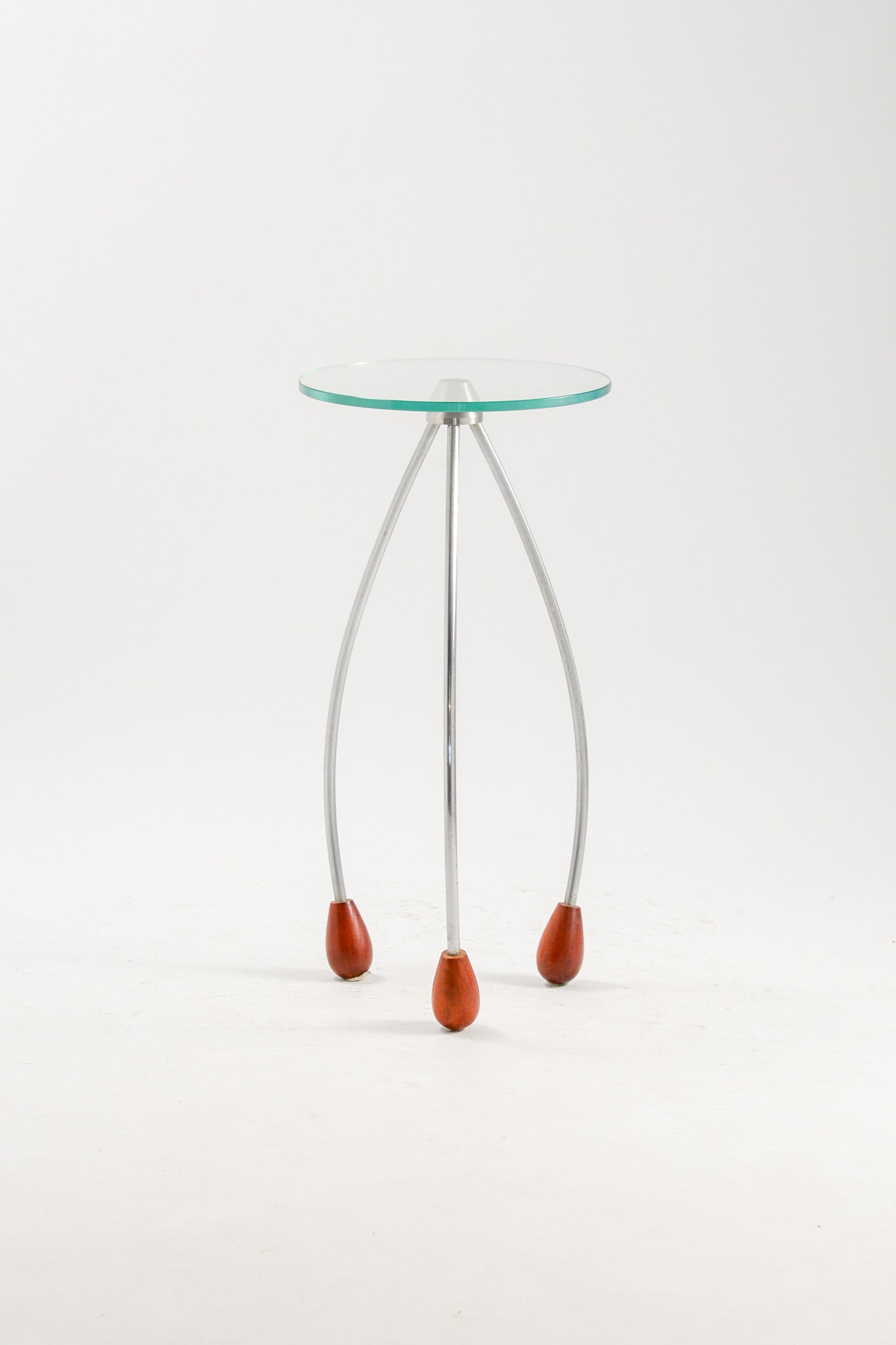 Glass Top 3-Legged Side Table / ガラス天板3本脚サイドテーブル