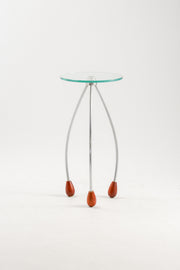 Glass Top 3-Legged Side Table / ガラス天板3本脚サイドテーブル