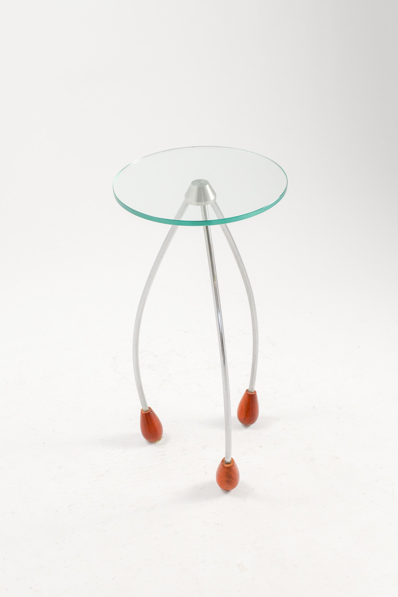Glass Top 3-Legged Side Table / ガラス天板3本脚サイドテーブル