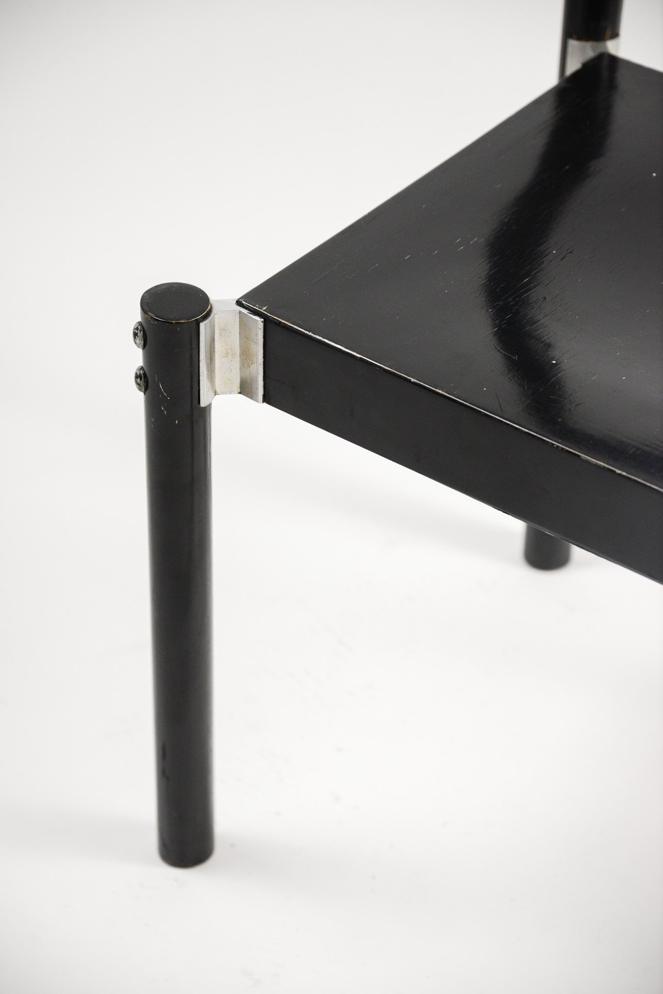 Vintage Black Lacquer Wood Chair / ヴィンテージ ブラックラッカー ウッドチェア