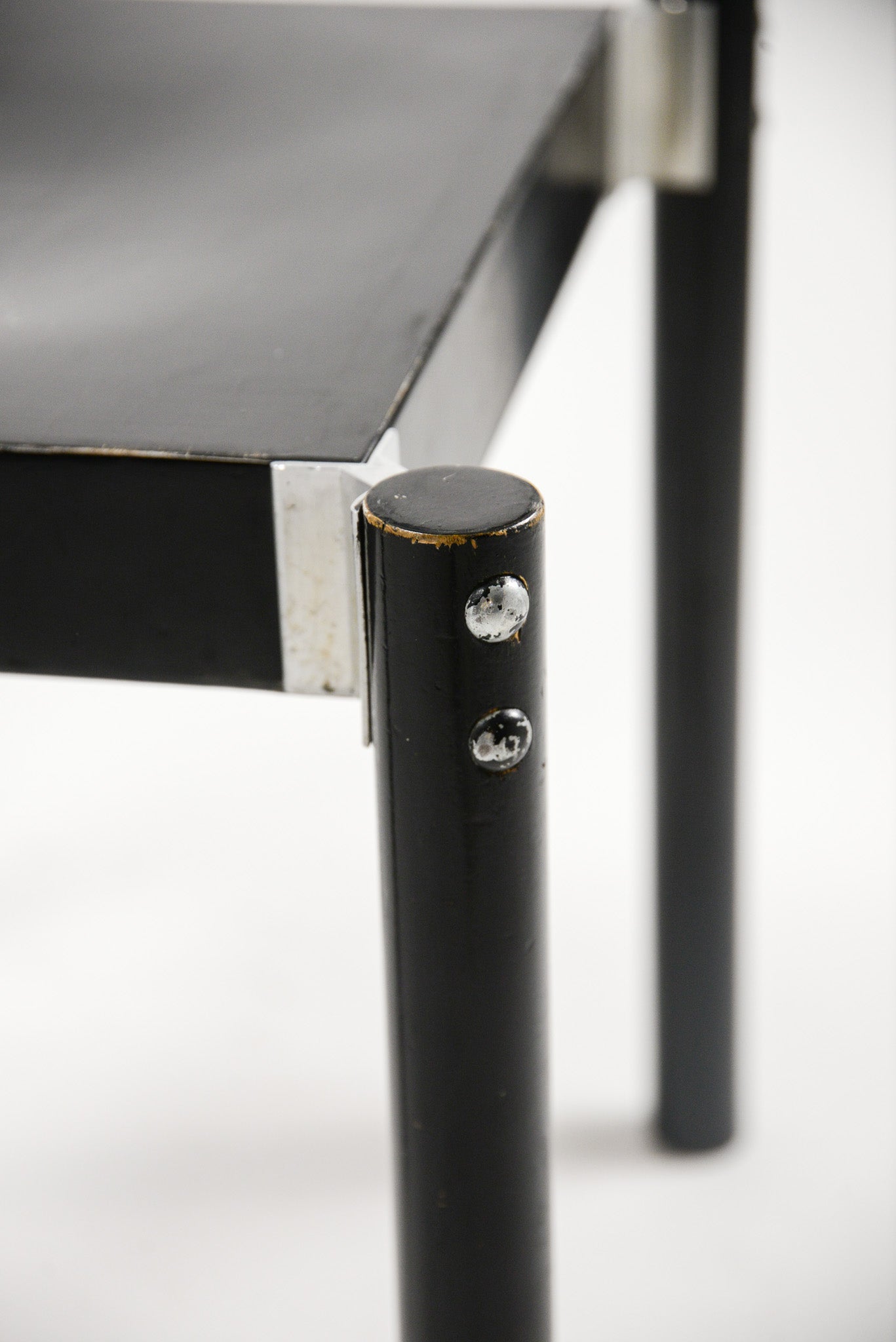 Vintage Black Lacquer Wood Chair / ヴィンテージ ブラックラッカー ウッドチェア