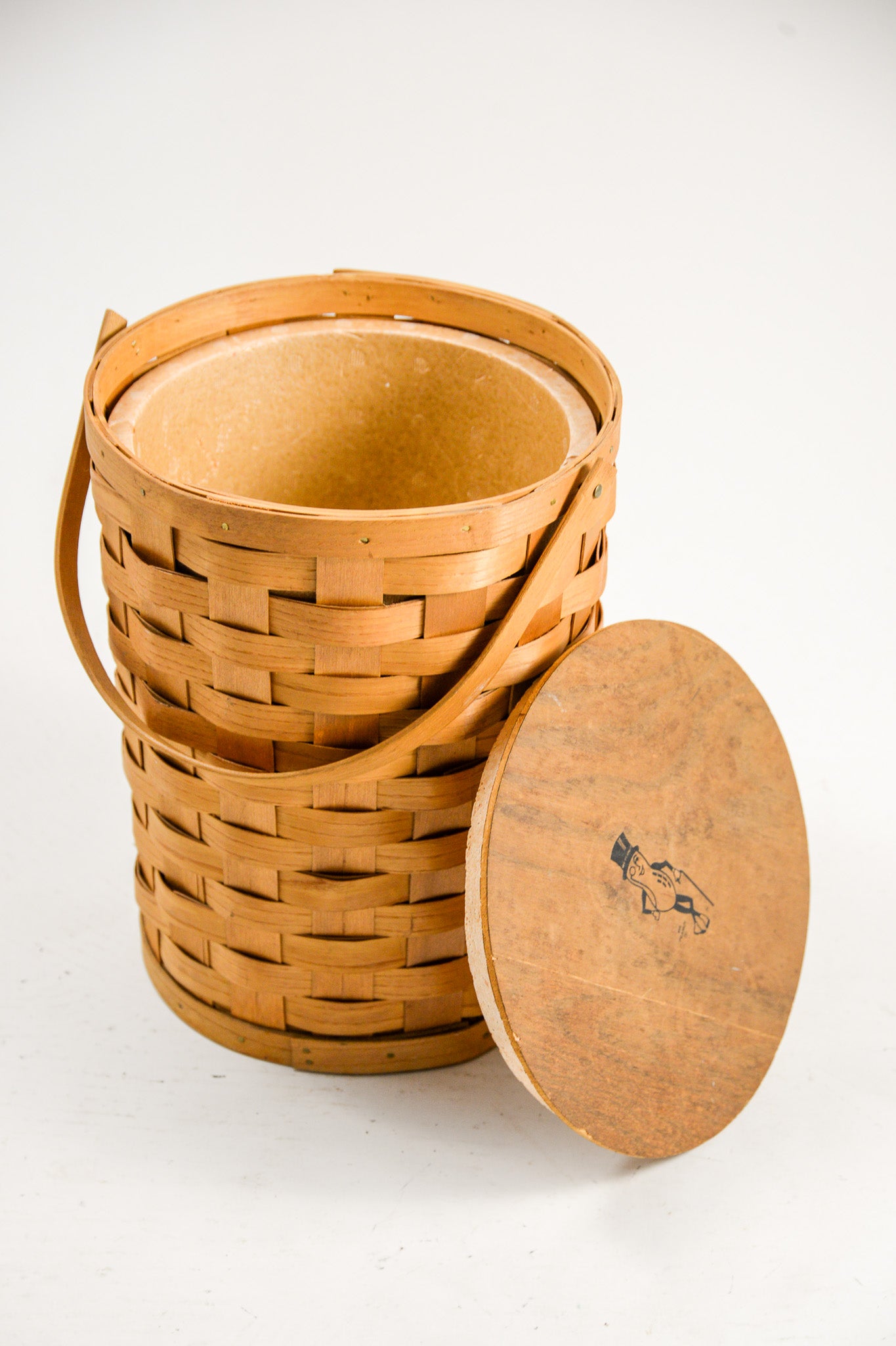 Vintage Mr. Peanut Round Basket / ミスターピーナッツ 丸バスケット