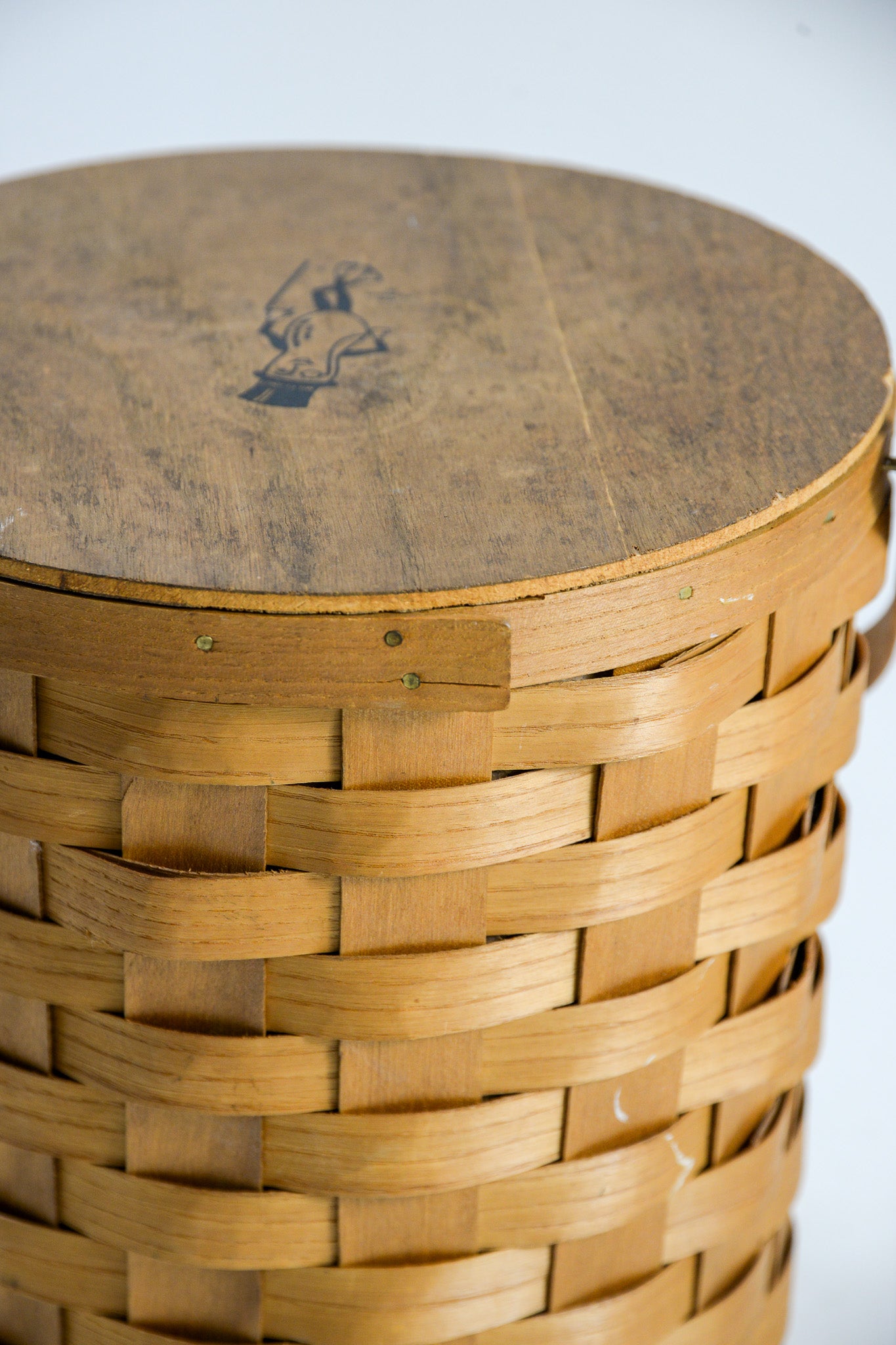 Vintage Mr. Peanut Round Basket / ミスターピーナッツ 丸バスケット