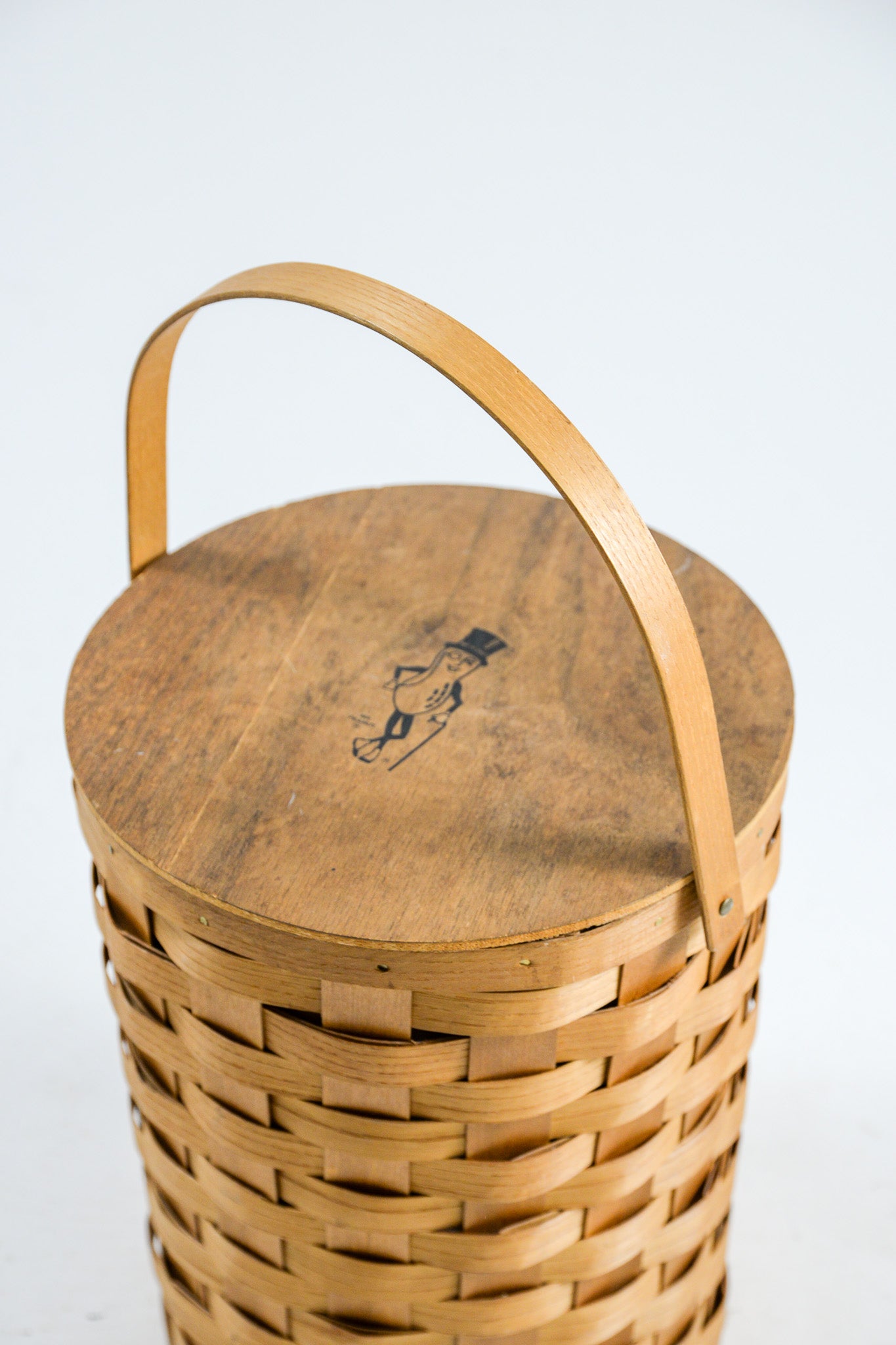 Vintage Mr. Peanut Round Basket / ミスターピーナッツ 丸バスケット