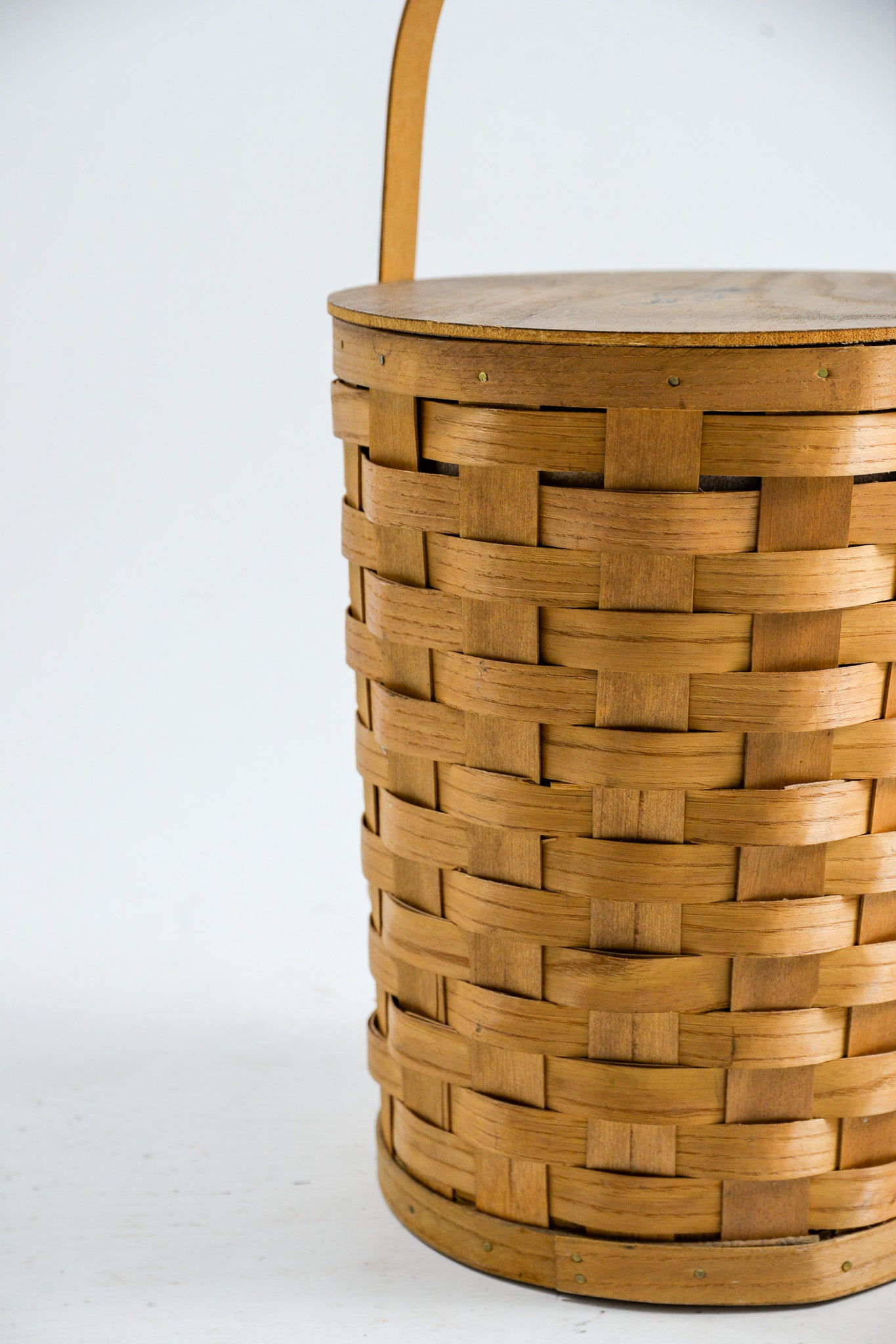 Vintage Mr. Peanut Round Basket / ミスターピーナッツ 丸バスケット