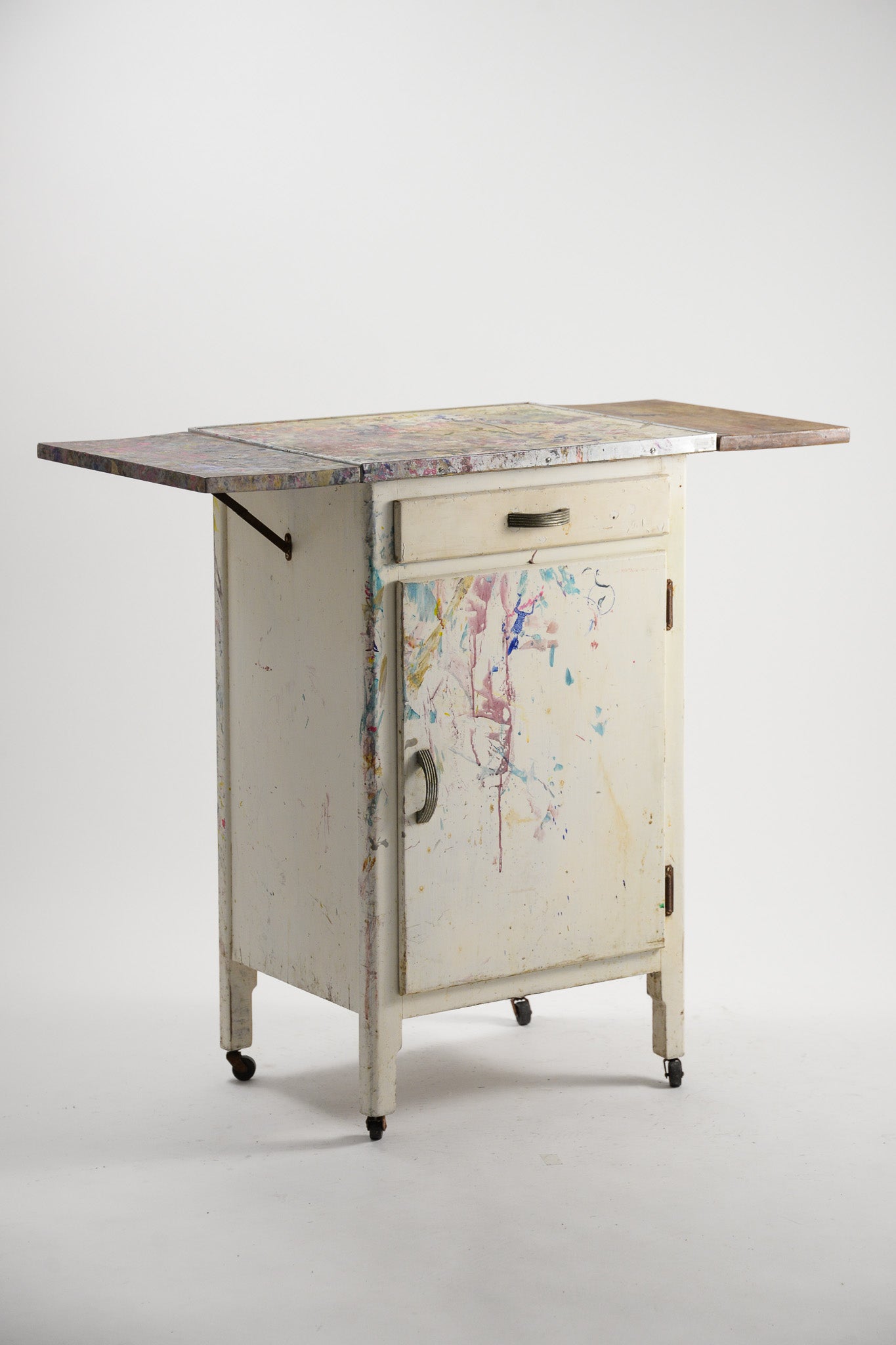 Vintage Atelier Kitchen Cabinet with Drop-leaf Panels / ヴィンテージ アトリエキッチンキャビネット（ドロップリーフパネル付き）