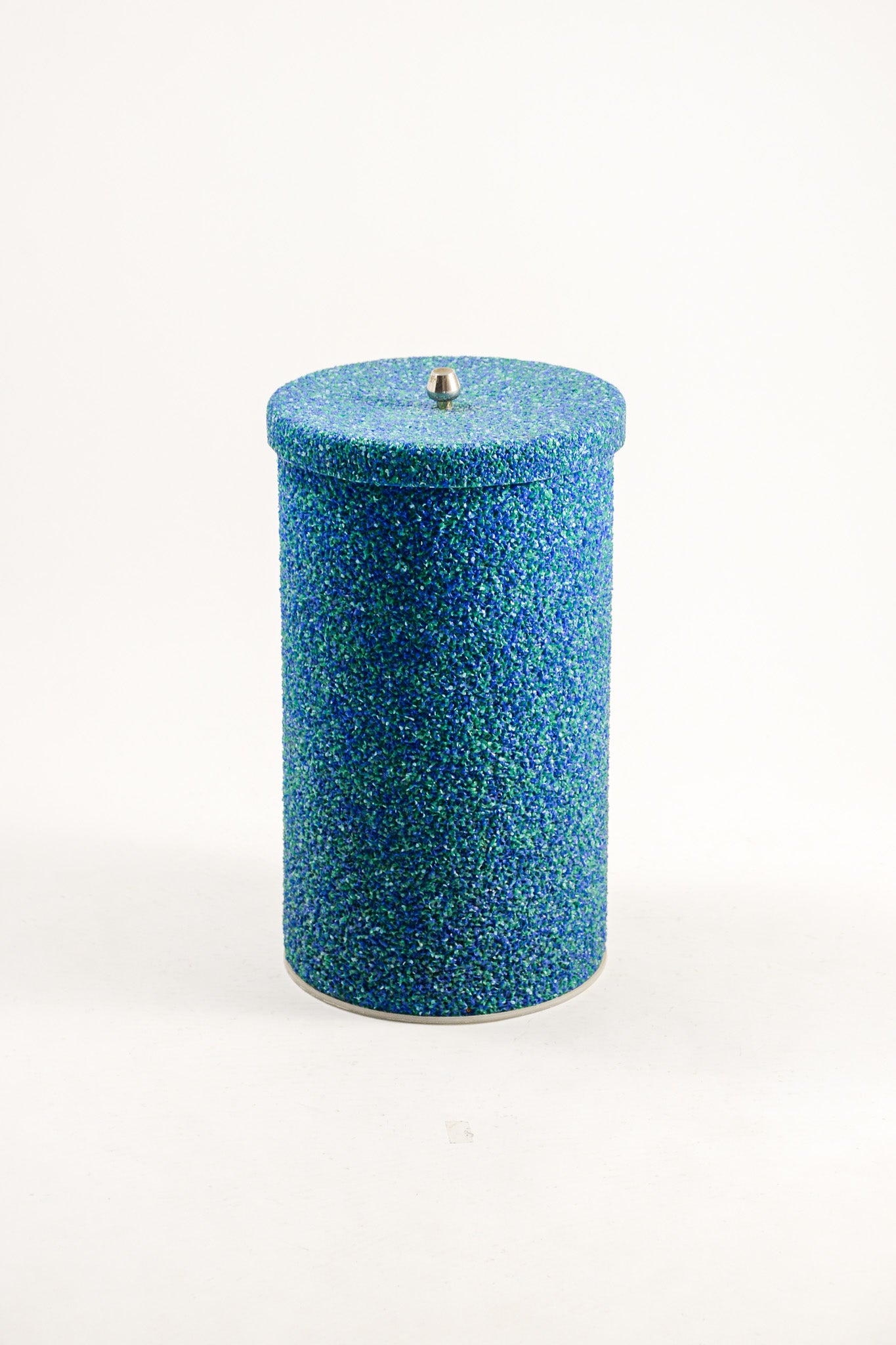 Blue Cylindrical Lidded Box / ブルー円筒フタ付きBOX