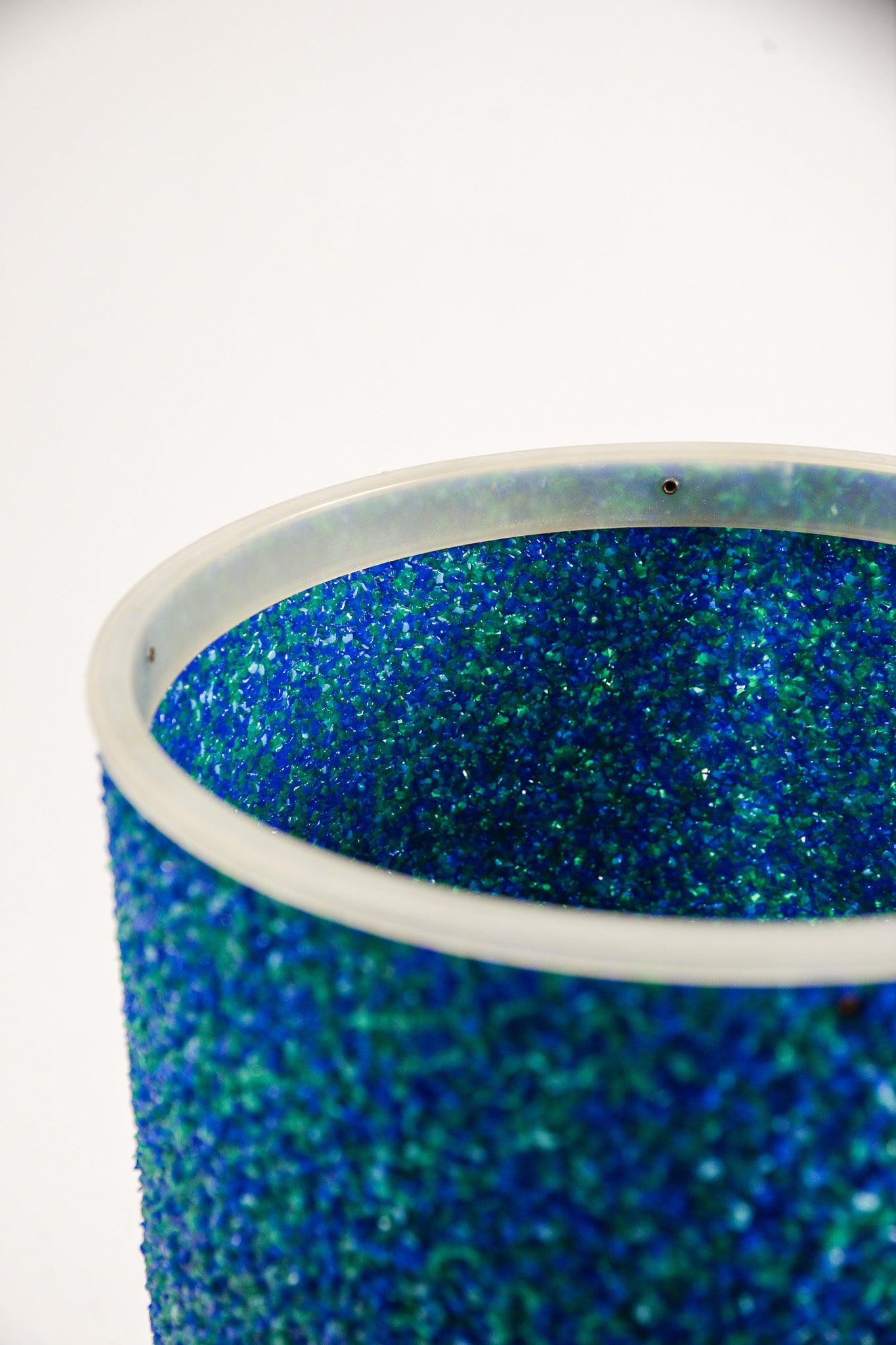 Blue Cylindrical Lidded Box / ブルー円筒フタ付きBOX