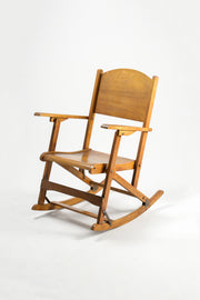 Wooden Folding Rocking Chair / 木製 折りたたみロッキングチェア