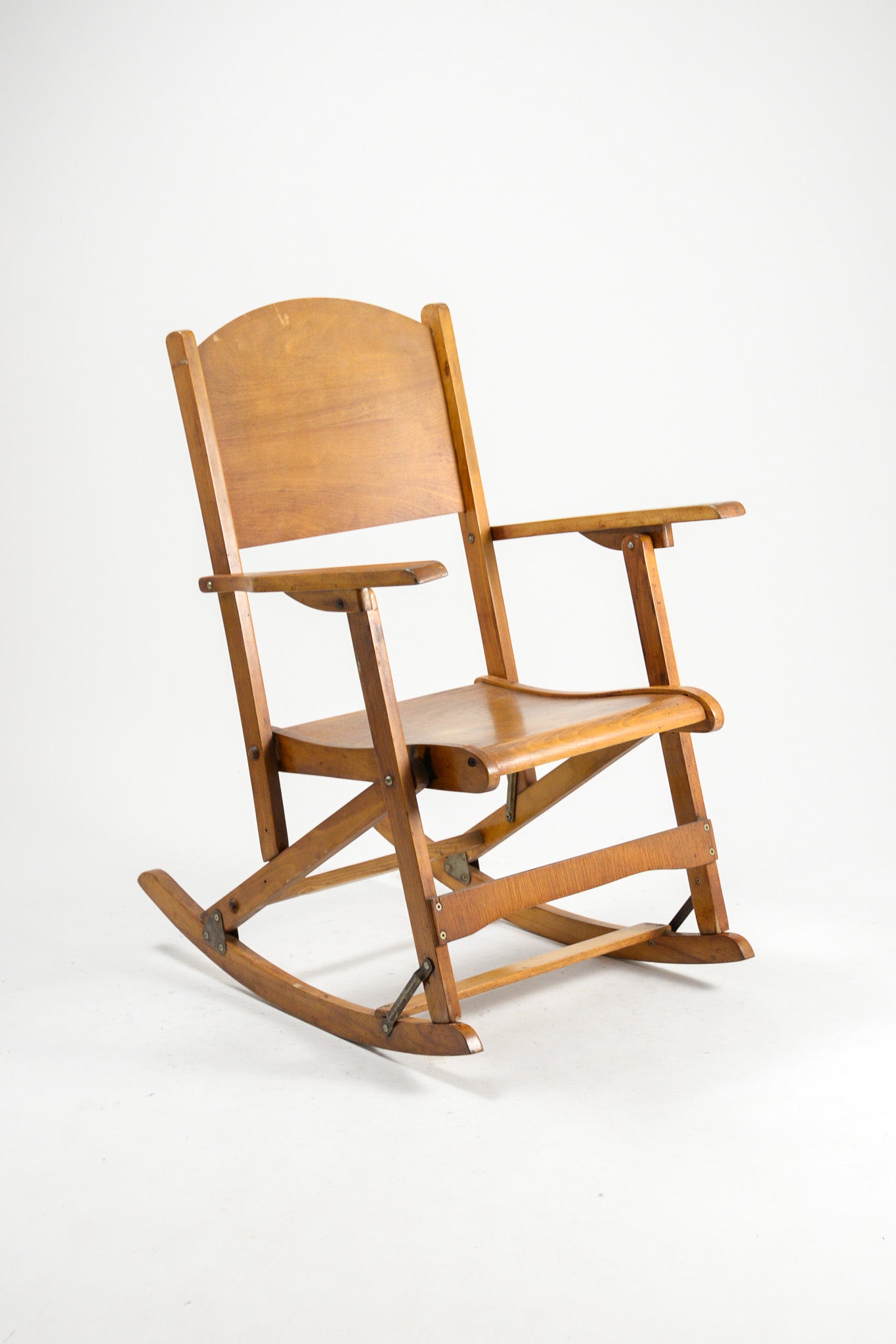 Wooden Folding Rocking Chair / 木製 折りたたみロッキングチェア