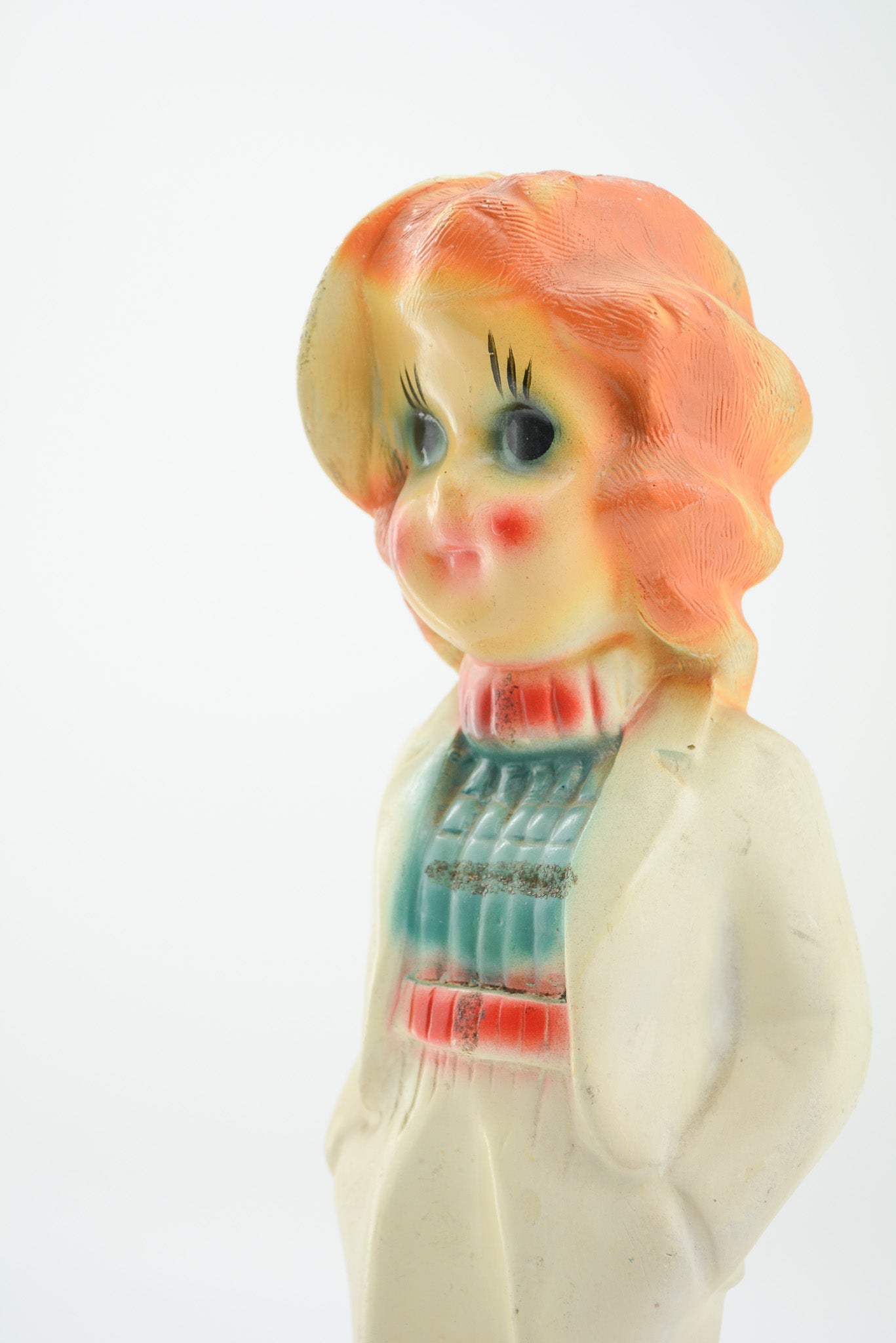 Vintage Carnival Chalkware Girl / ヴィンテージ・チョークドール 女の子のフィギュア
