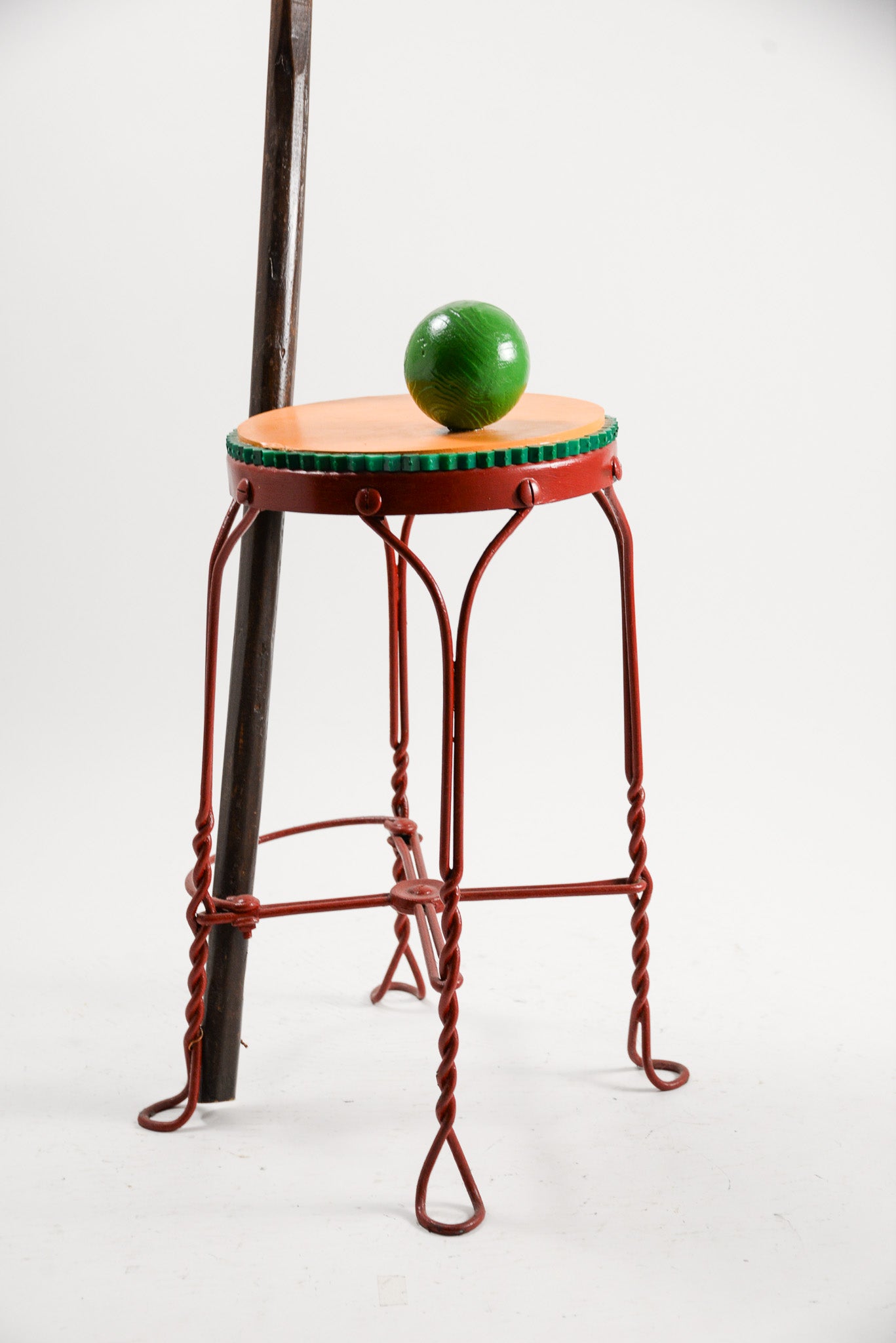 reen Peas and Fork Stool Object / グリーンピースとフォークのスツールオブジェ