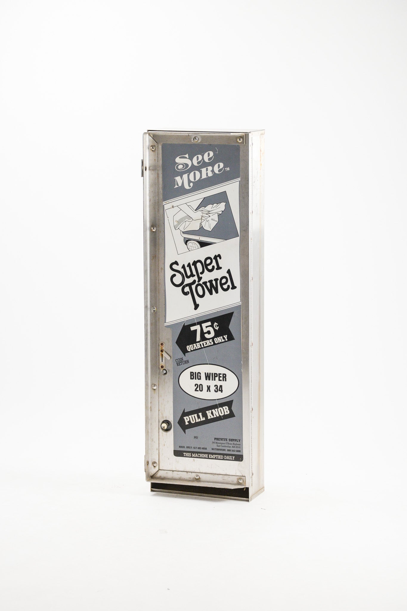 Vintage Towel Vending Machine "See More Super Towel" / ヴィンテージ タオル自動販売機 "シーモア スーパータオル"