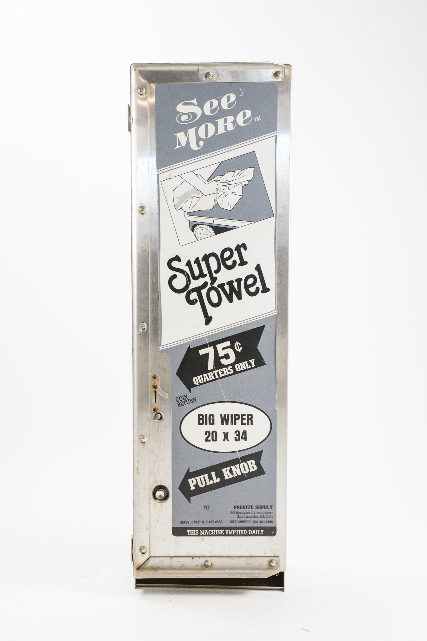 Vintage Towel Vending Machine "See More Super Towel" / ヴィンテージ タオル自動販売機 "シーモア スーパータオル"