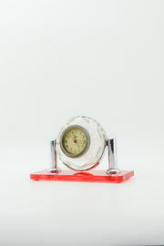 Red and Clear Table Clock / 赤とクリア 置き時計