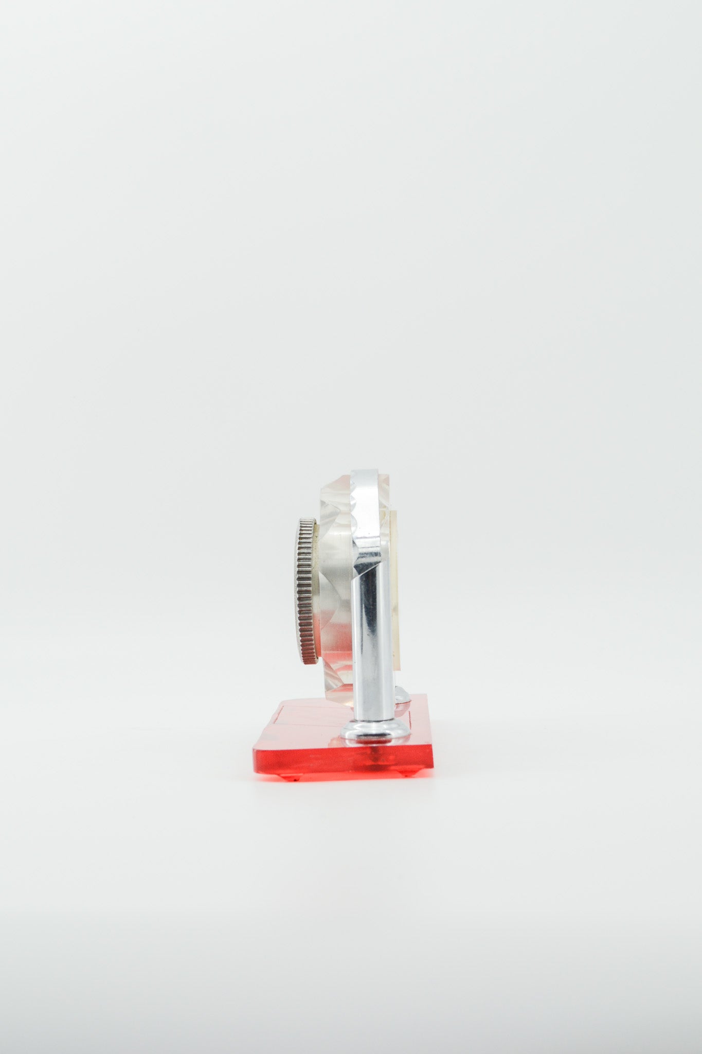Red and Clear Table Clock / 赤とクリア 置き時計