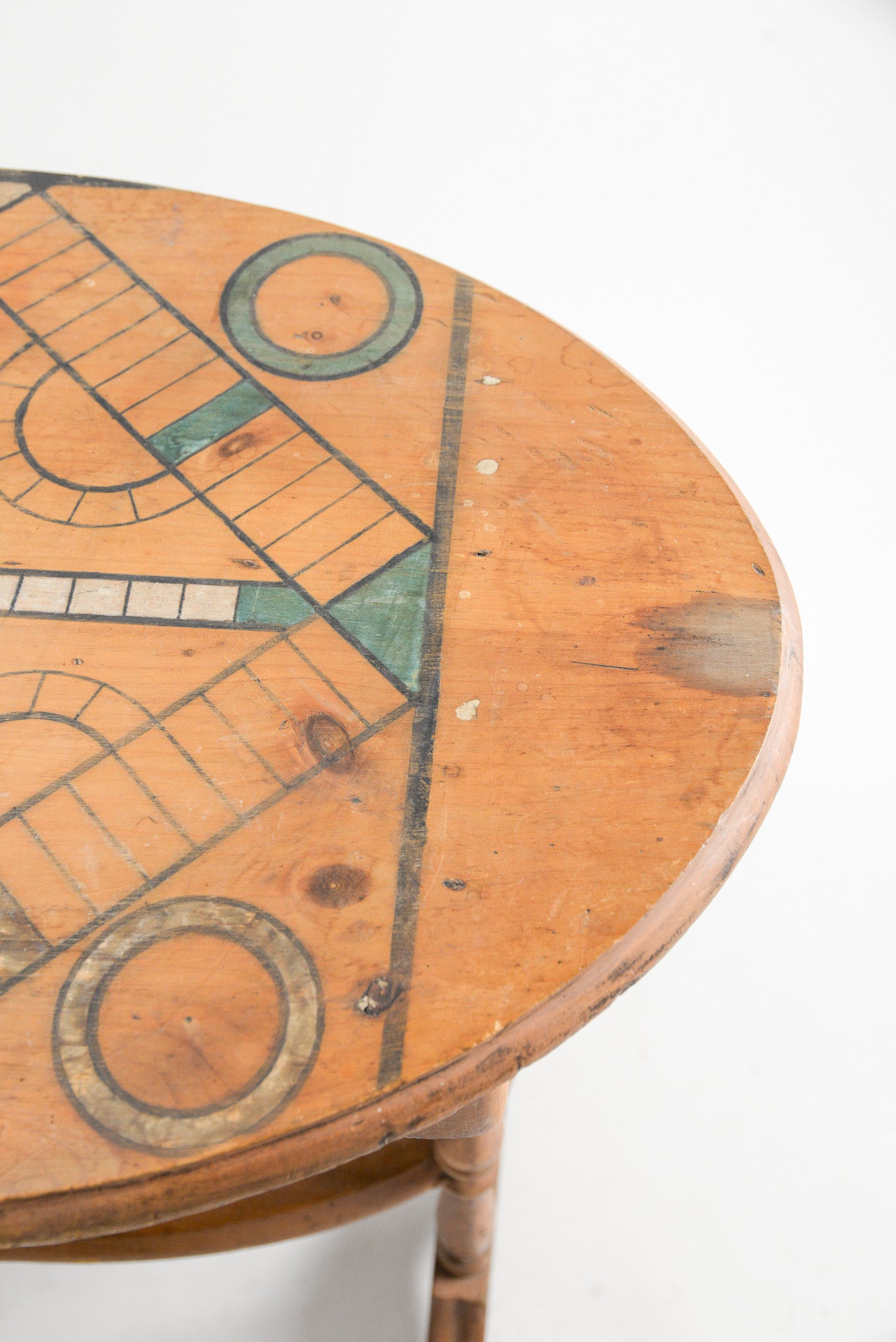 Antique Games Table with Hand-Painted Top / アンティーク ゲームテーブル（ハンドペイント）
