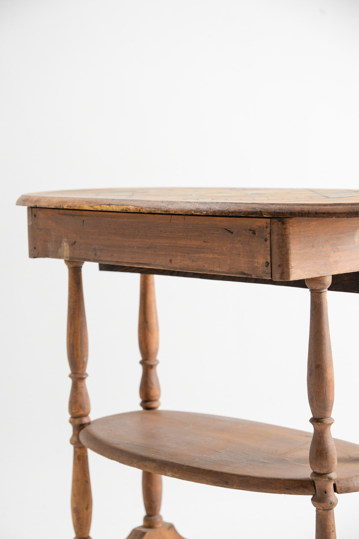 Antique Games Table with Hand-Painted Top / アンティーク ゲームテーブル（ハンドペイント）