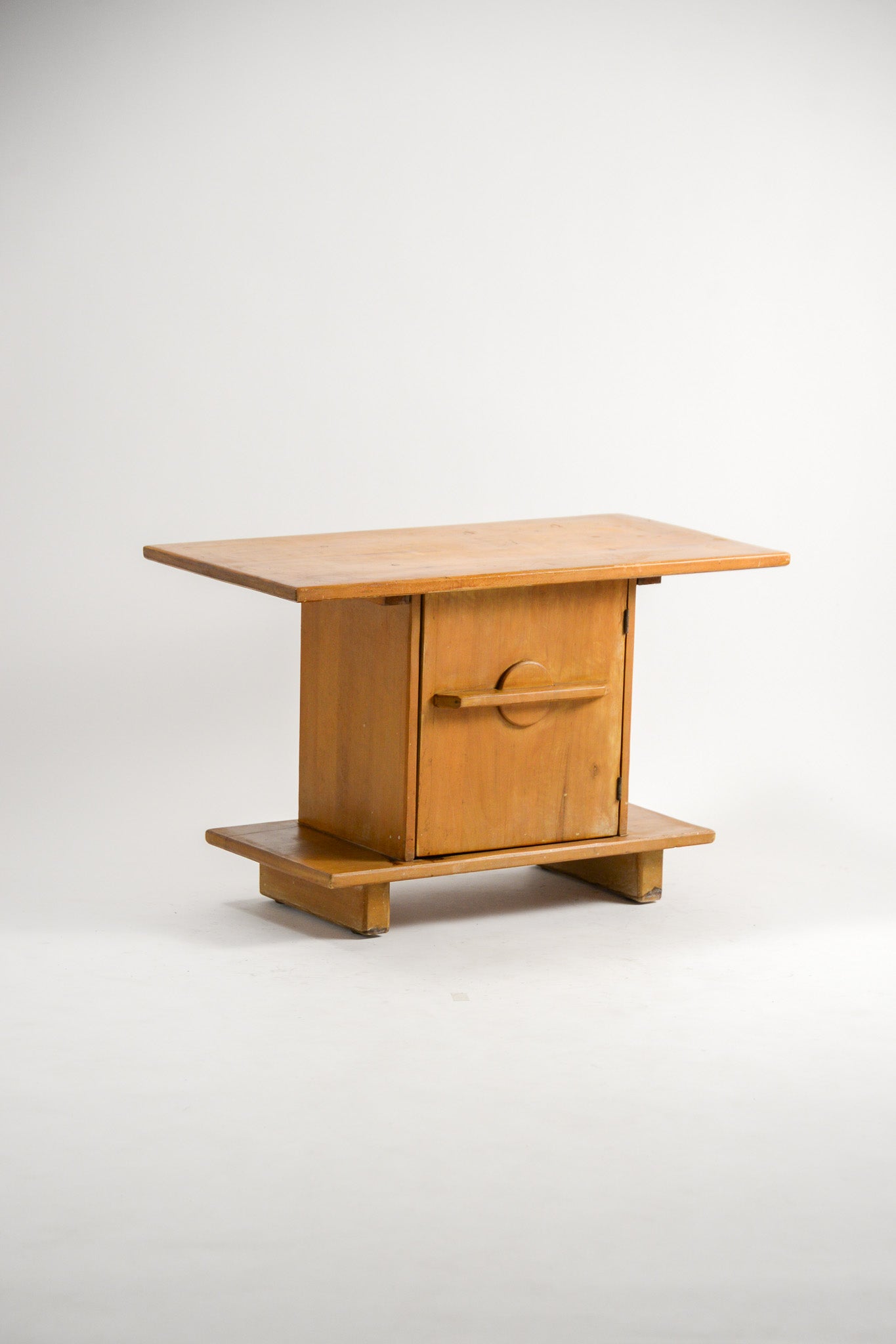 Wooden Side Table with Cabinet / 収納付きサイドテーブル