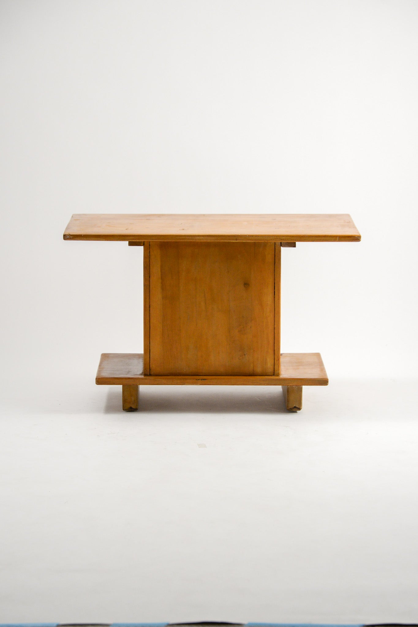 Wooden Side Table with Cabinet / 収納付きサイドテーブル