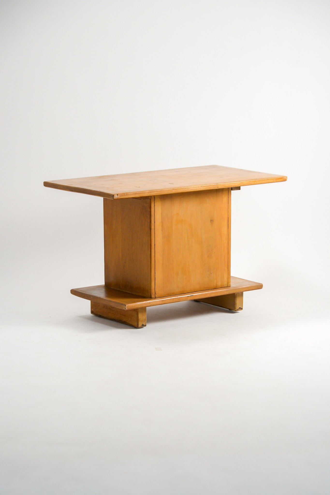 Wooden Side Table with Cabinet / 収納付きサイドテーブル