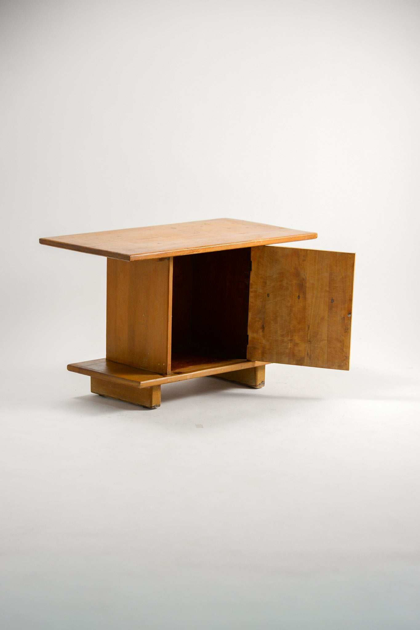 Wooden Side Table with Cabinet / 収納付きサイドテーブル