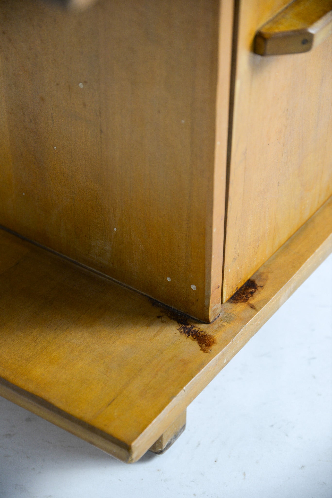 Wooden Side Table with Cabinet / 収納付きサイドテーブル