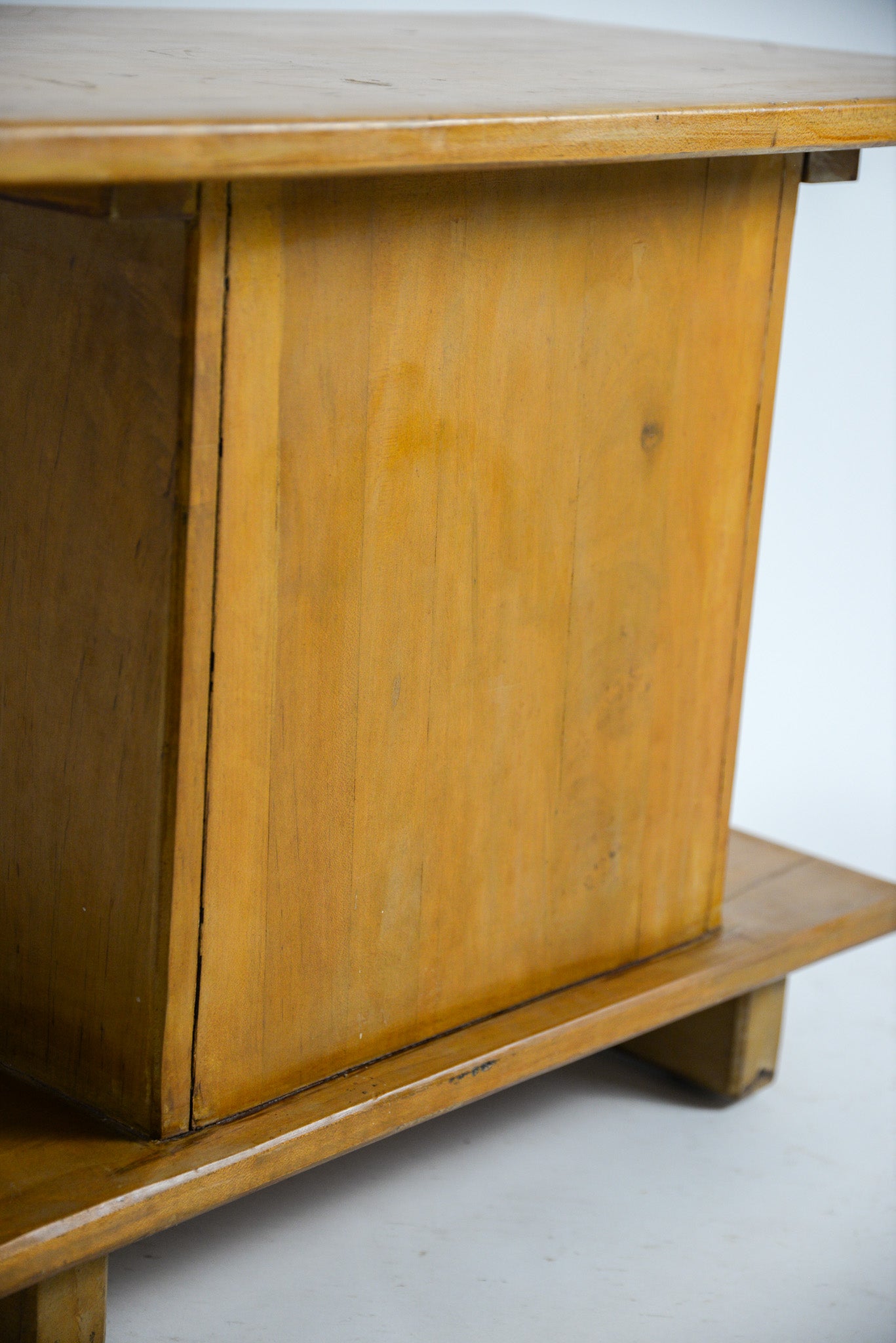Wooden Side Table with Cabinet / 収納付きサイドテーブル