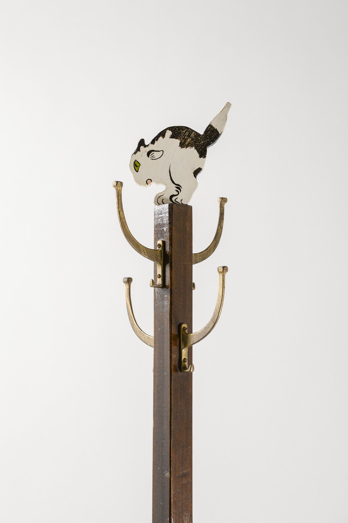 Animal Motif Wooden Coat Rack / 犬猫 コートラック