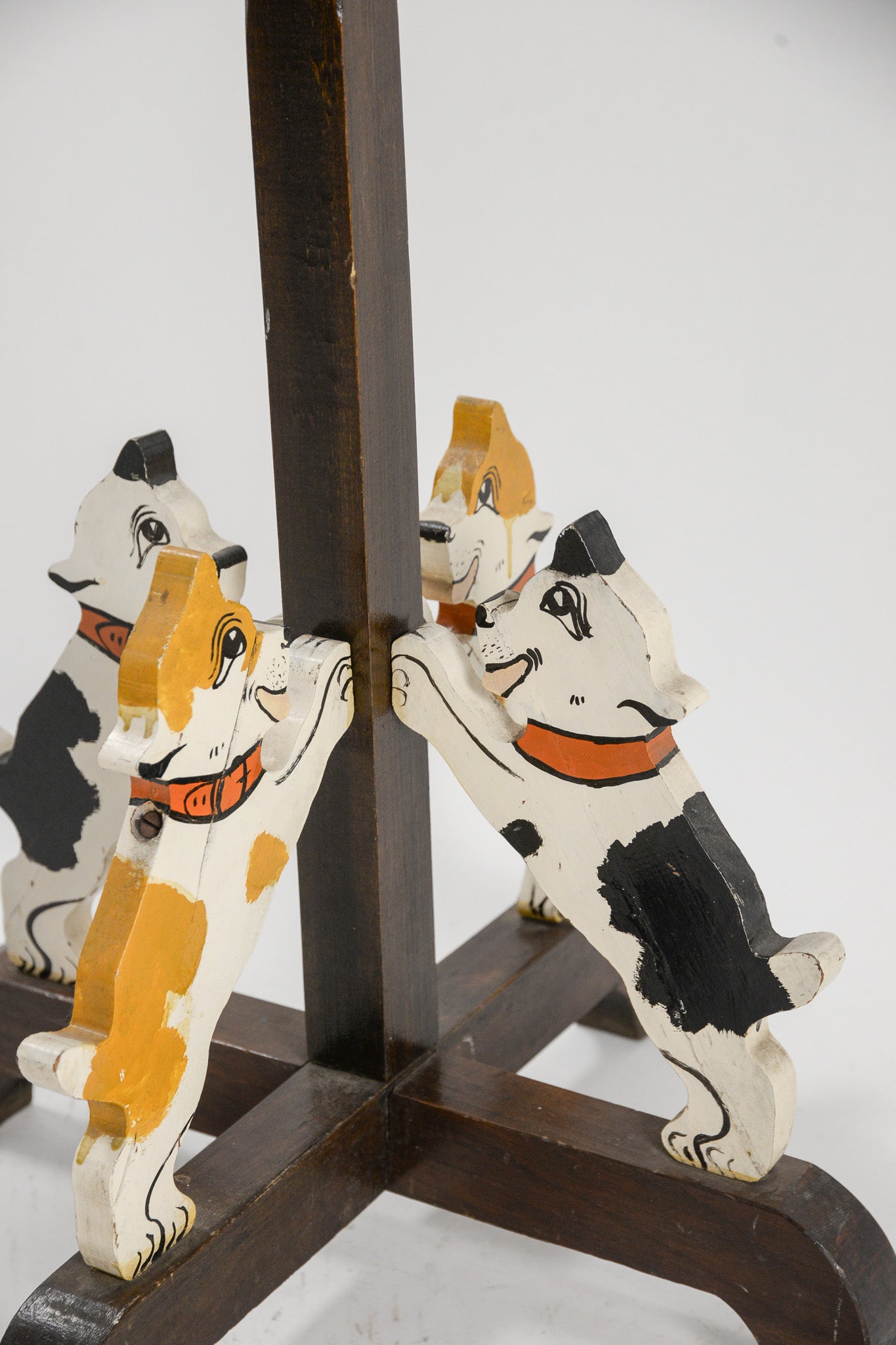 Animal Motif Wooden Coat Rack / 犬猫 コートラック