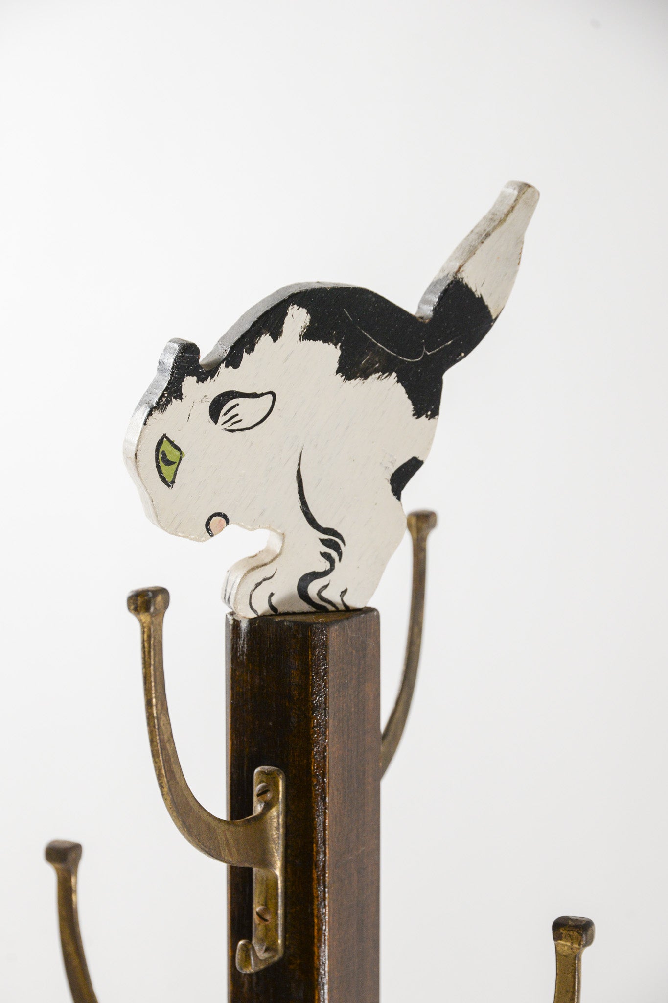Animal Motif Wooden Coat Rack / 犬猫 コートラック