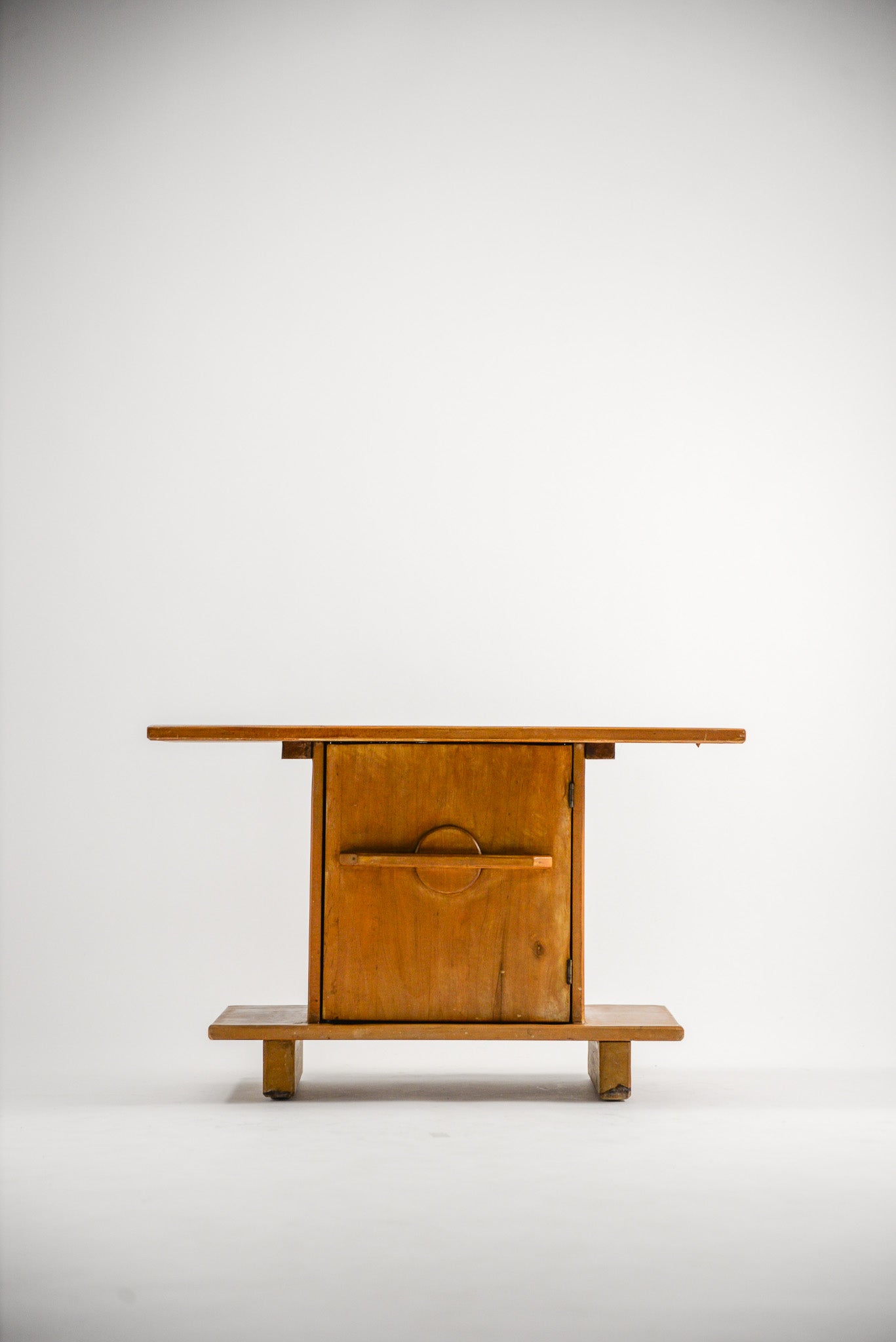 Wooden Side Table with Cabinet / 収納付きサイドテーブル