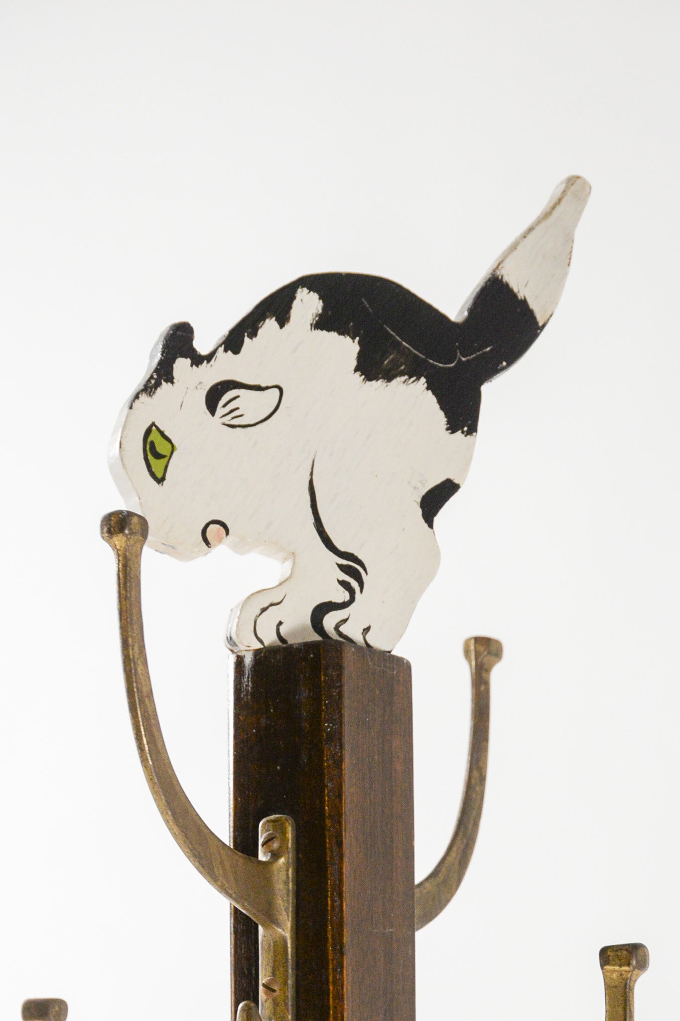 Animal Motif Wooden Coat Rack / 犬猫 コートラック