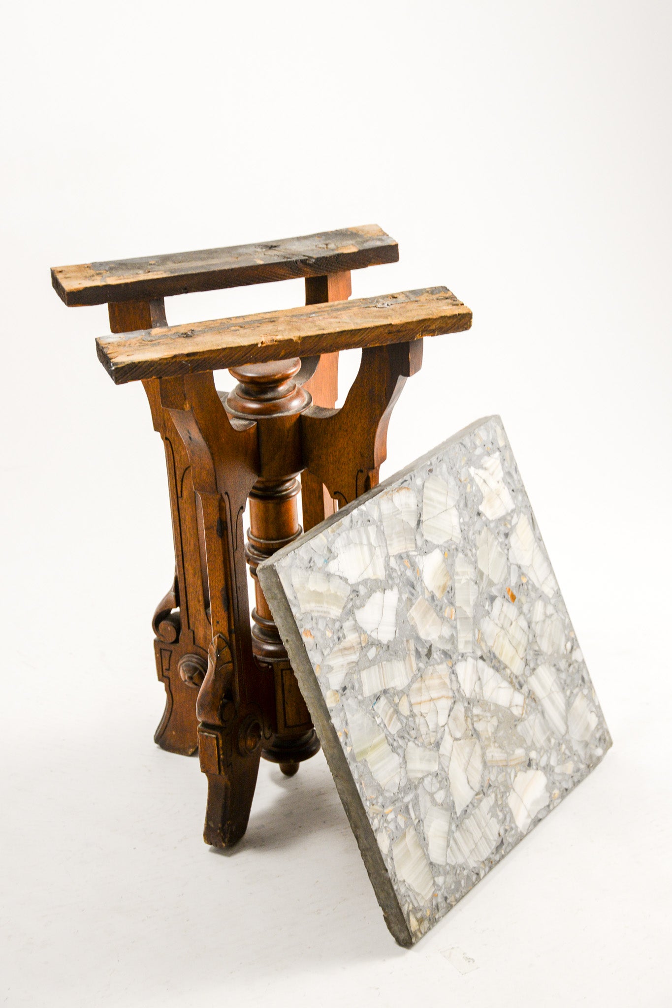 Stone Top Flower Stand / 石天板 花台