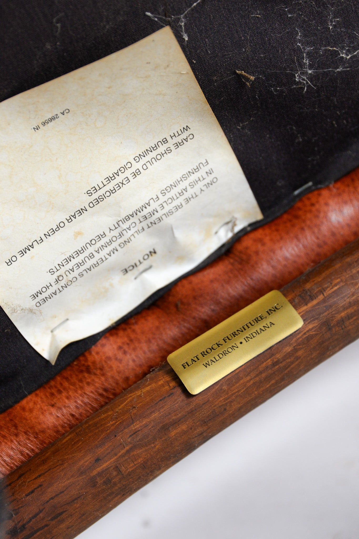 High Back Spindle Chair with Leather Seat / レザー座面 木のスピンドルチェア