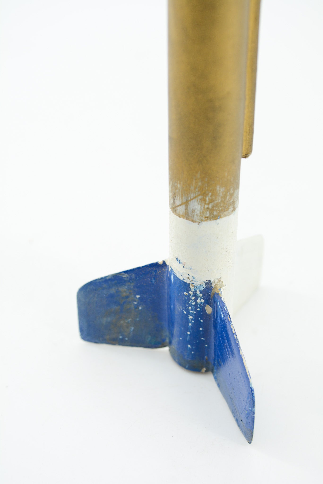 Retro Space Rocket (Gold/White/Blue) / ロケット オブジェ (金、白、青)