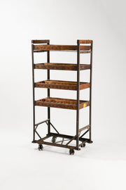 Vintage Wood &amp; Iron Shoes Rack / ヴィンテージ ウッド&アイアン シューズラック