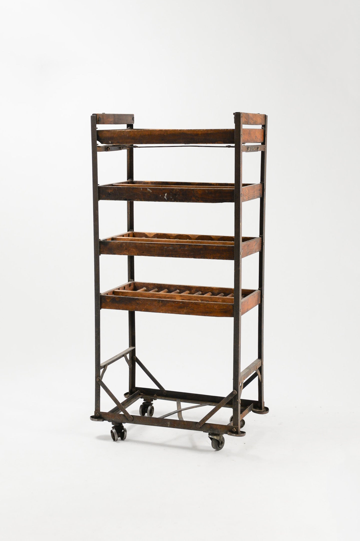 アイアンシューズボックス 37M Vintage Wood & Iron Shoes Rack / ヴィンテージ ウッド&アイアン